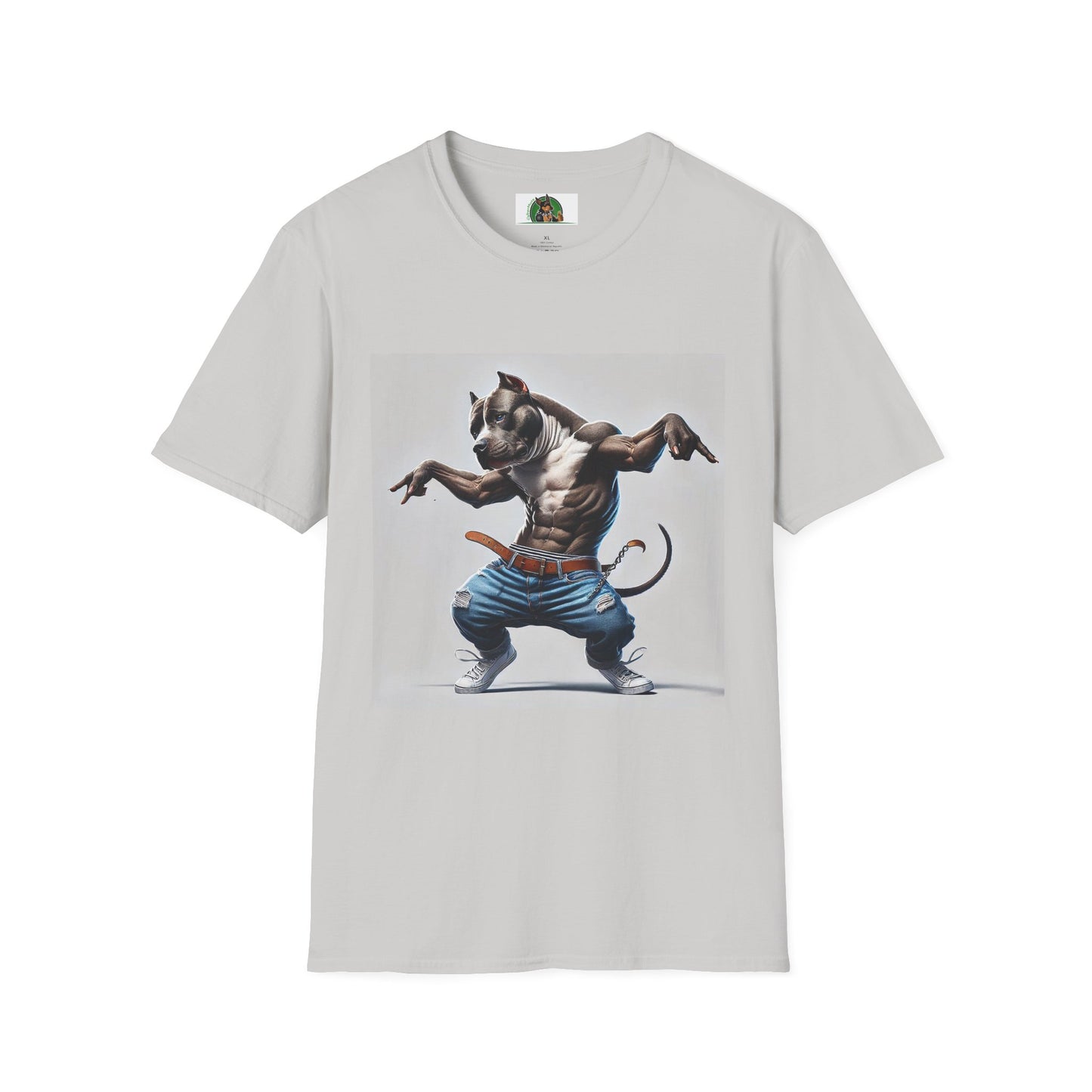 Dancing Pit Bull T-Shirt T-Shirt Printify S Ice Grey