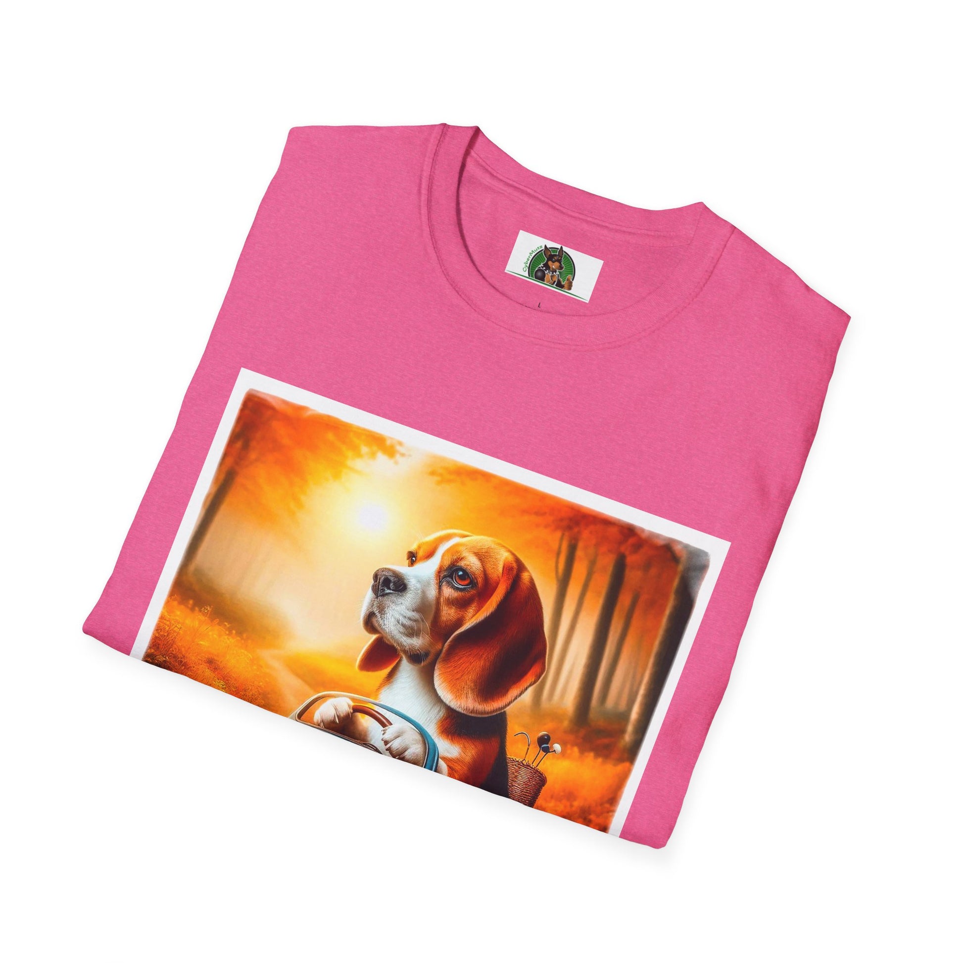 Wacky Beagle Dog Driving Tiny Car T-Shirt Printify   