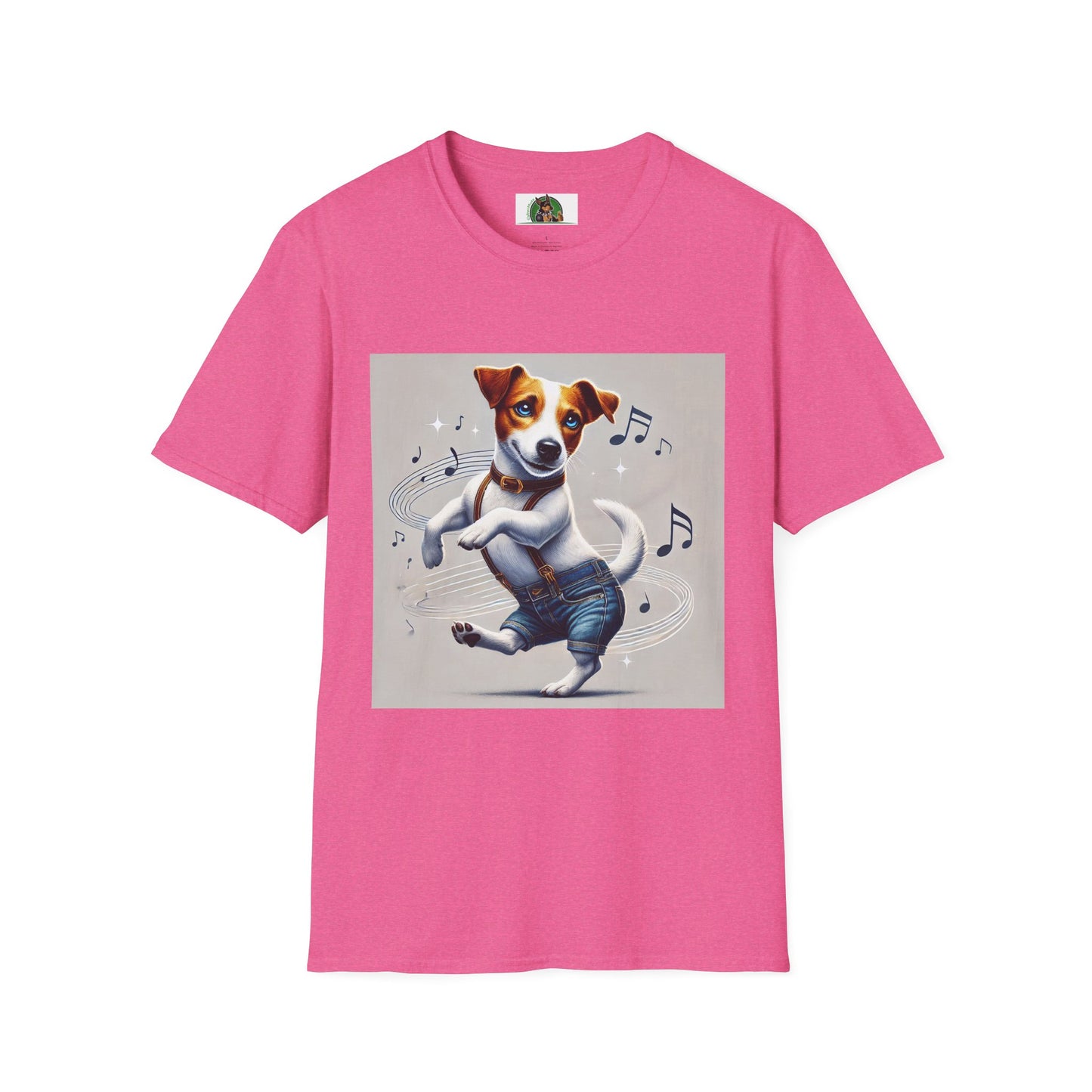 Dancing Jack Russell Tee T-Shirt Printify S Heather Heliconia