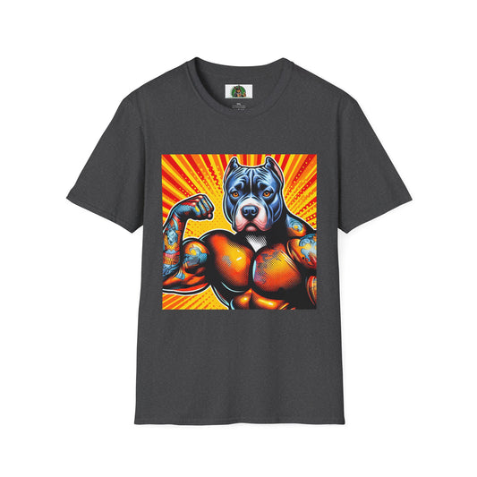 Pit Bull arm muscles shirt T-Shirt Printify XS Dark Heather