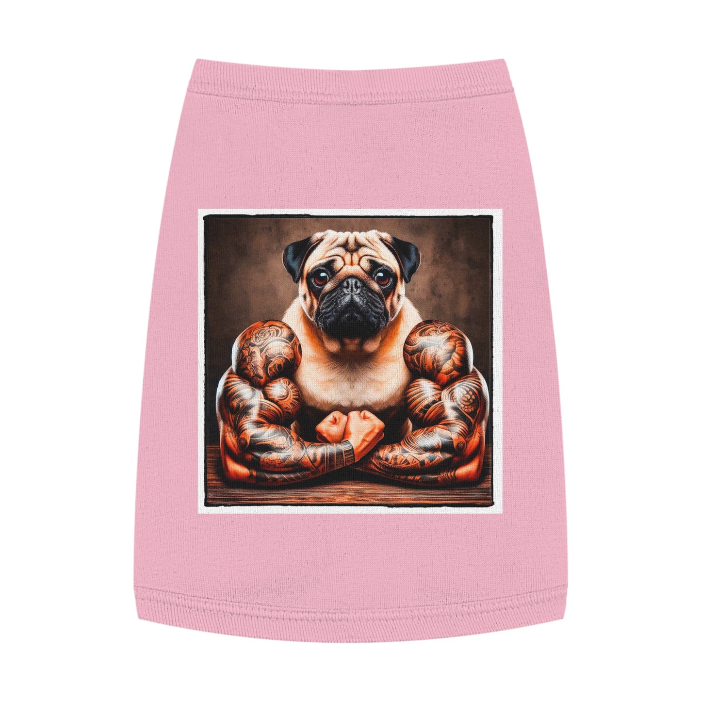 Pet Tank Top Pug Pets Printify M Pink 