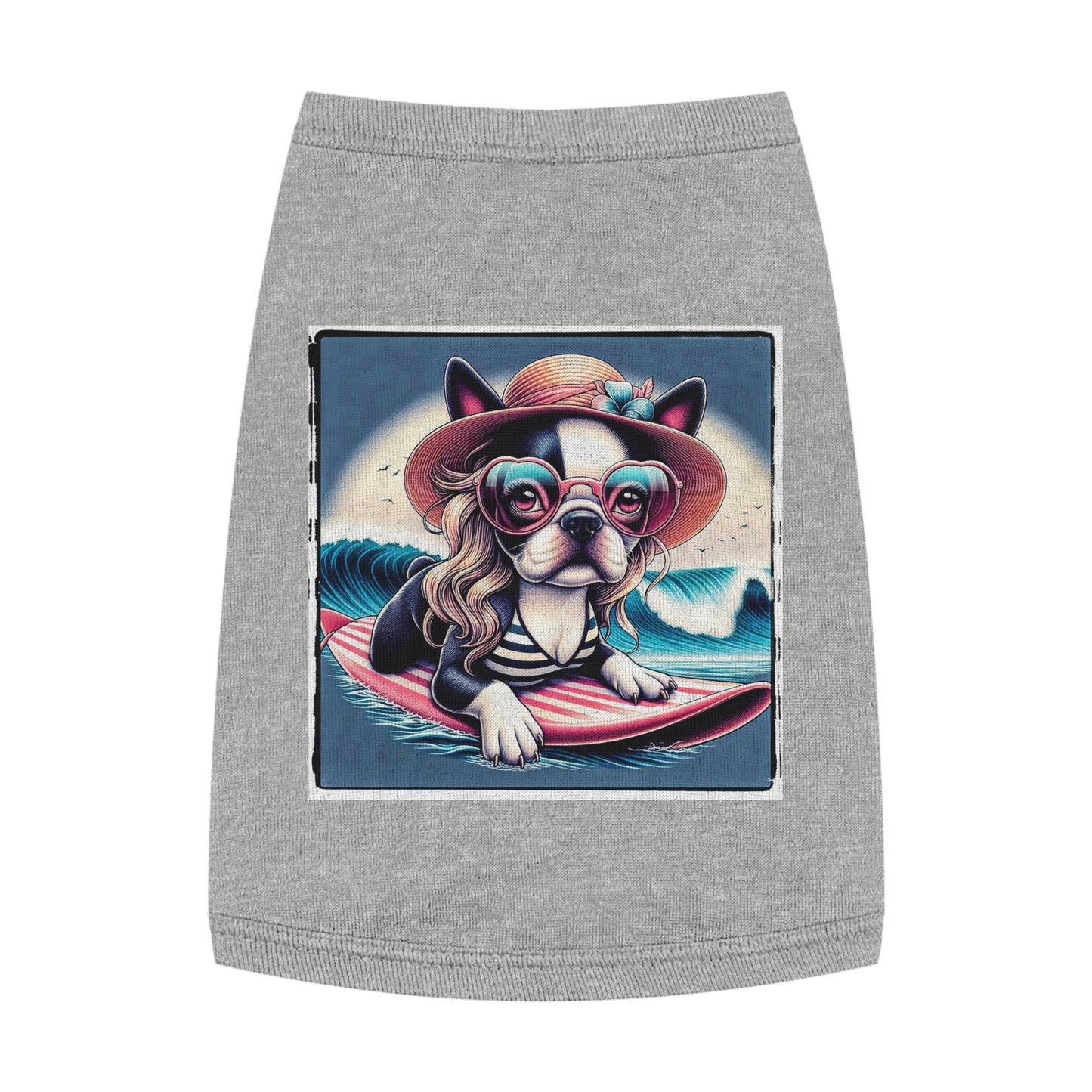 Pet Tank Top Boston Terrier Pets Printify M Heather 