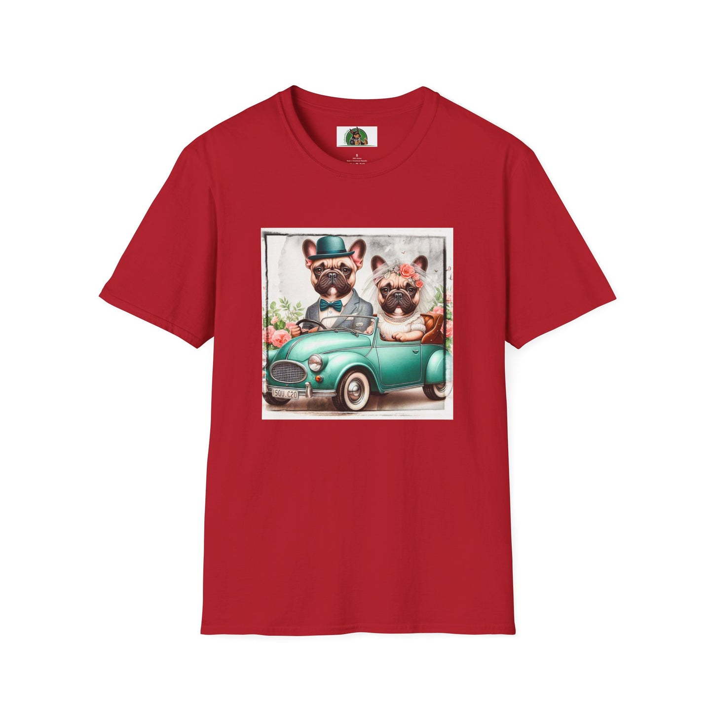 Wacky French Bulldog T-Shirt Printify S Cherry Red