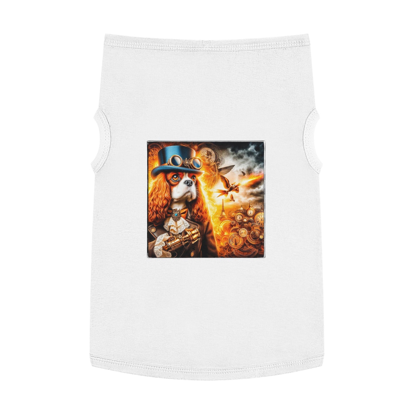 Pet Tank Top Cavalier King Charles Spaniel Pets Printify XL White 