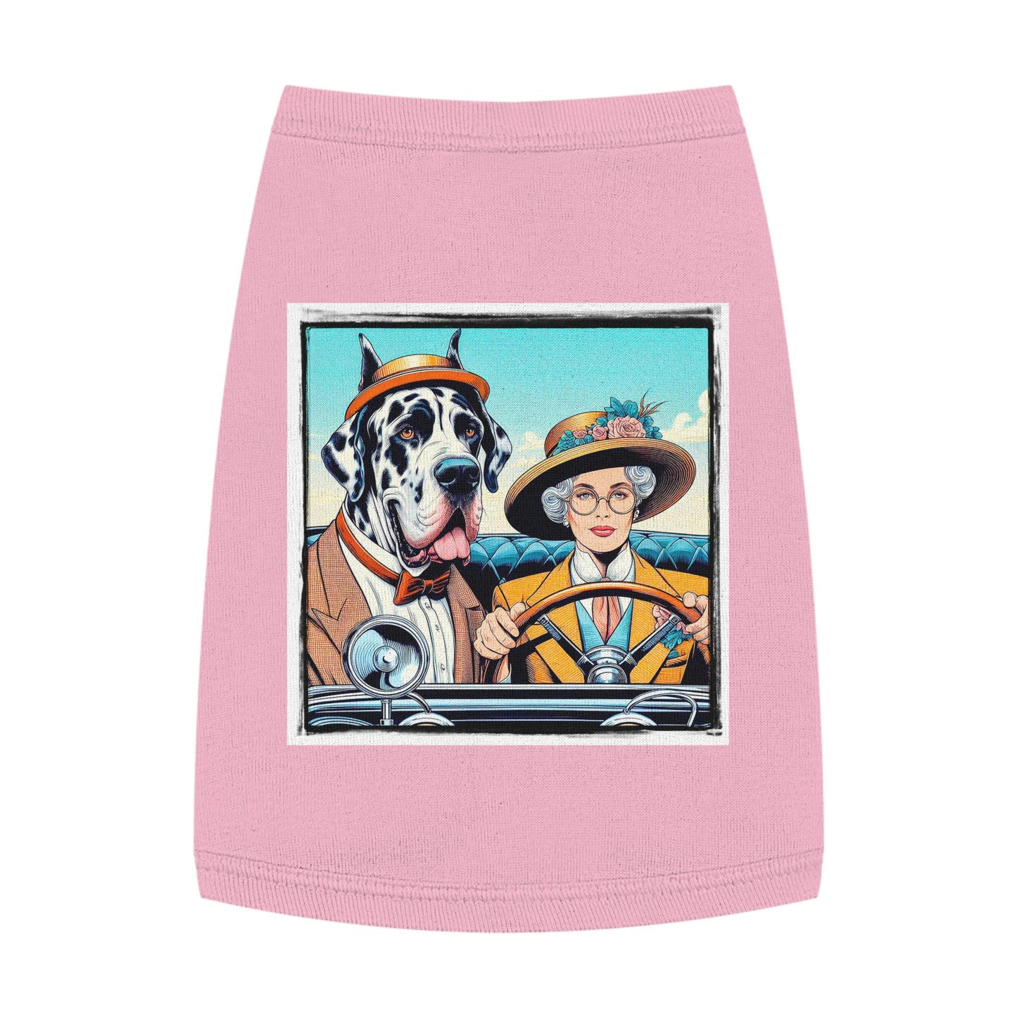 Pet Tank Top Great Dane Pets Printify M Pink