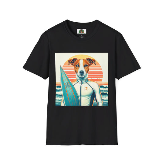 Jack Russell Wet Suit Surfer T-Shirt Printify S Black 