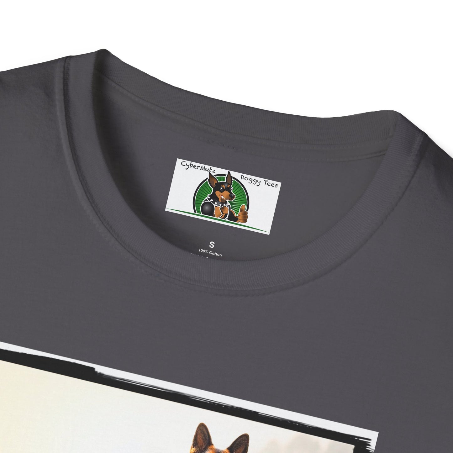 Road Bike German Shepherd Unisex Softstyle T-Shirt