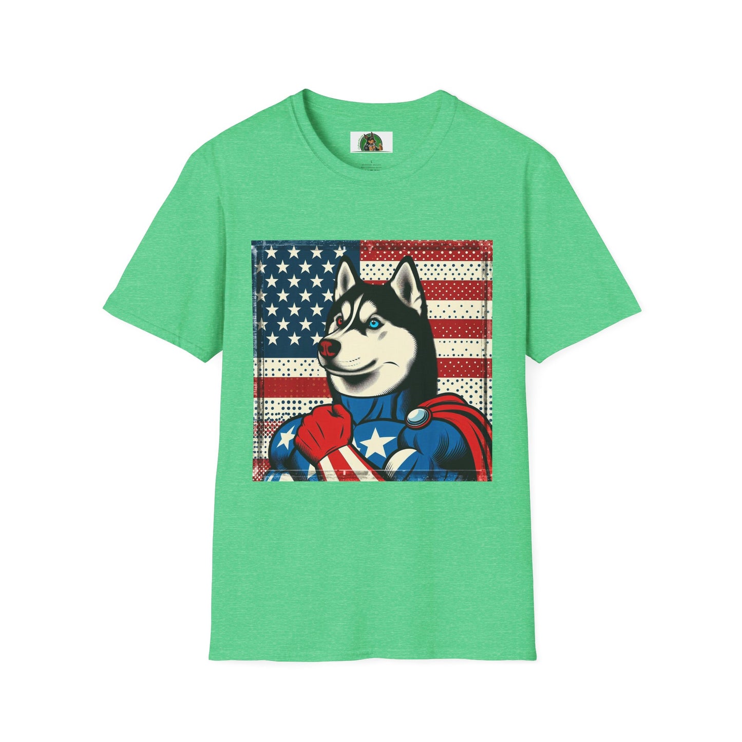 Husky T-Shirt Printify S Heather Irish Green 