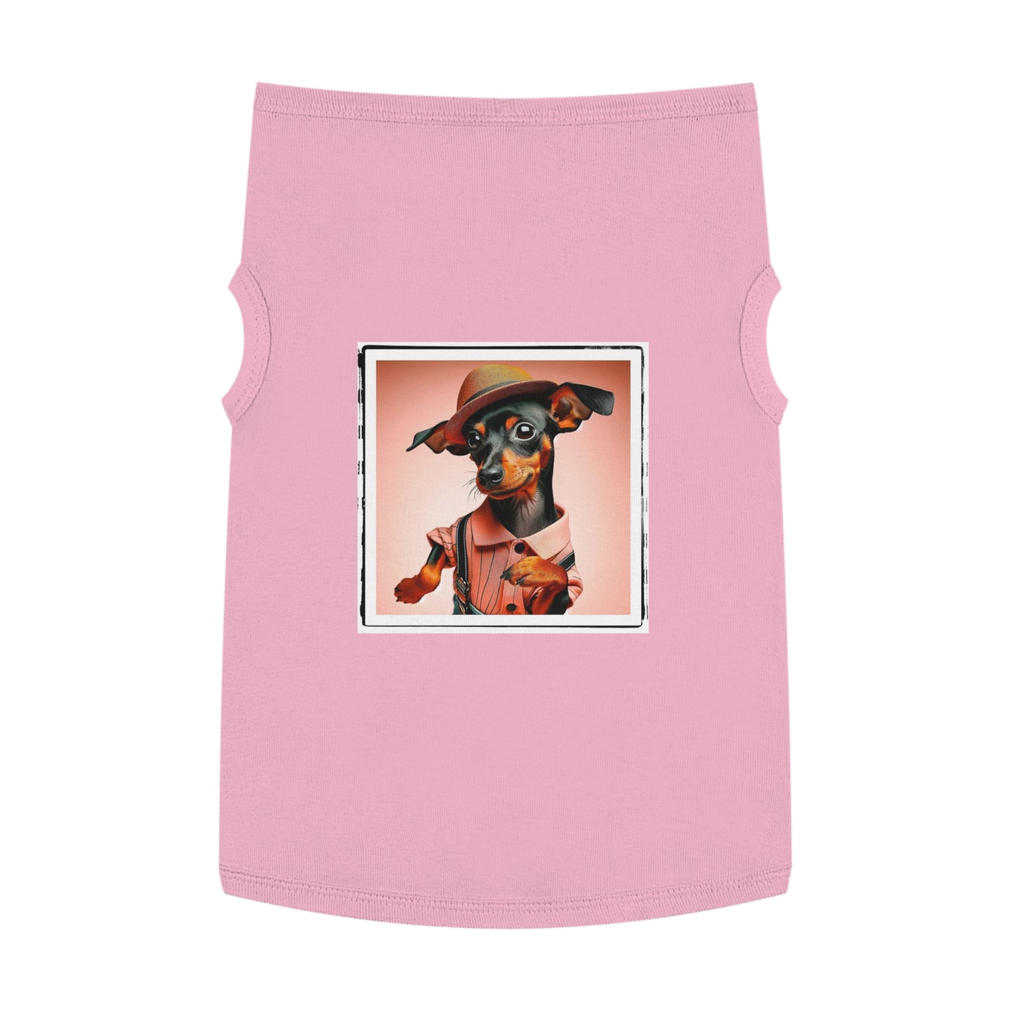 Dog Tank Top - Min Pin Tank Tops Pets Printify XL Pink 