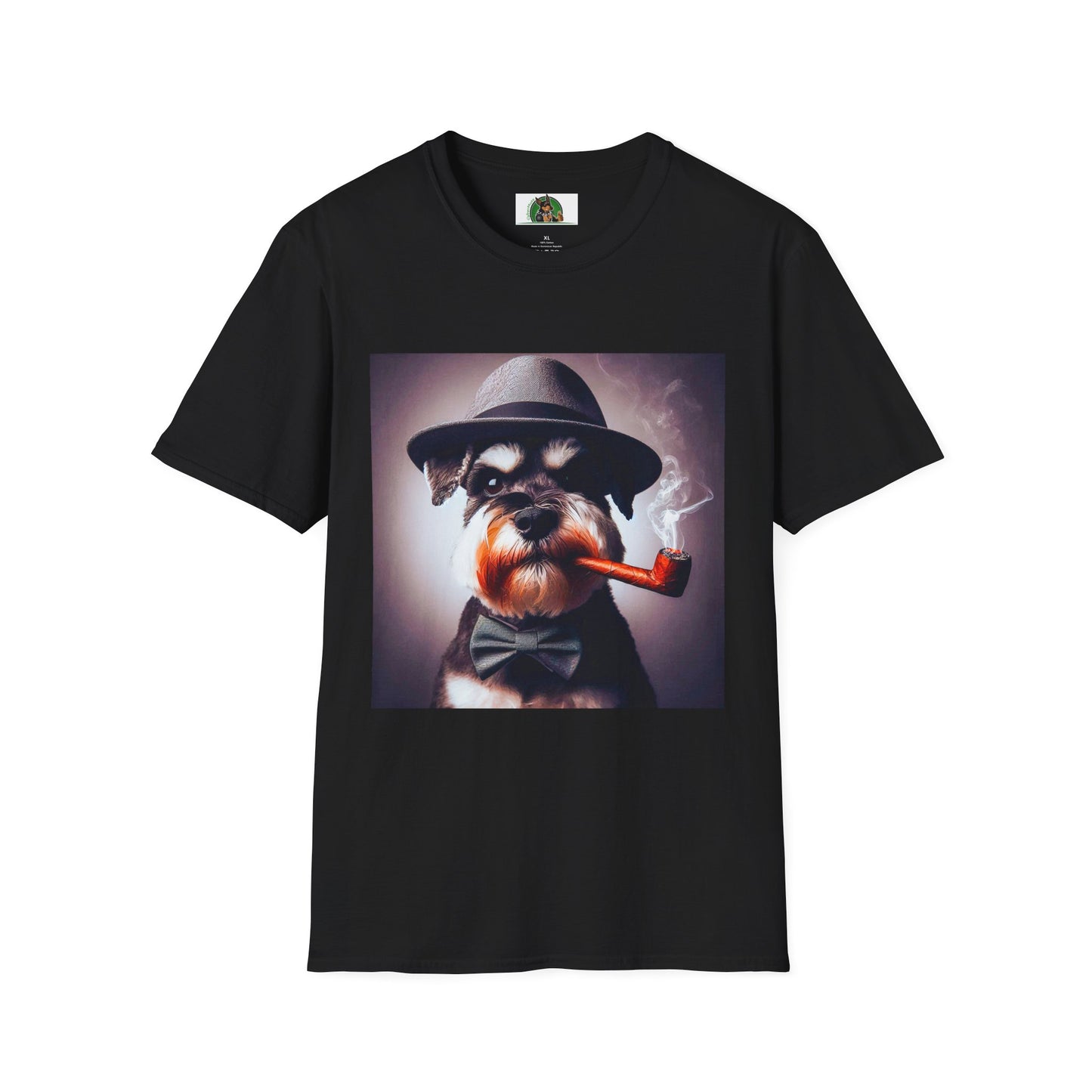 Miniature Schnauzer cigar smoking shirt T-Shirt Printify XS Black