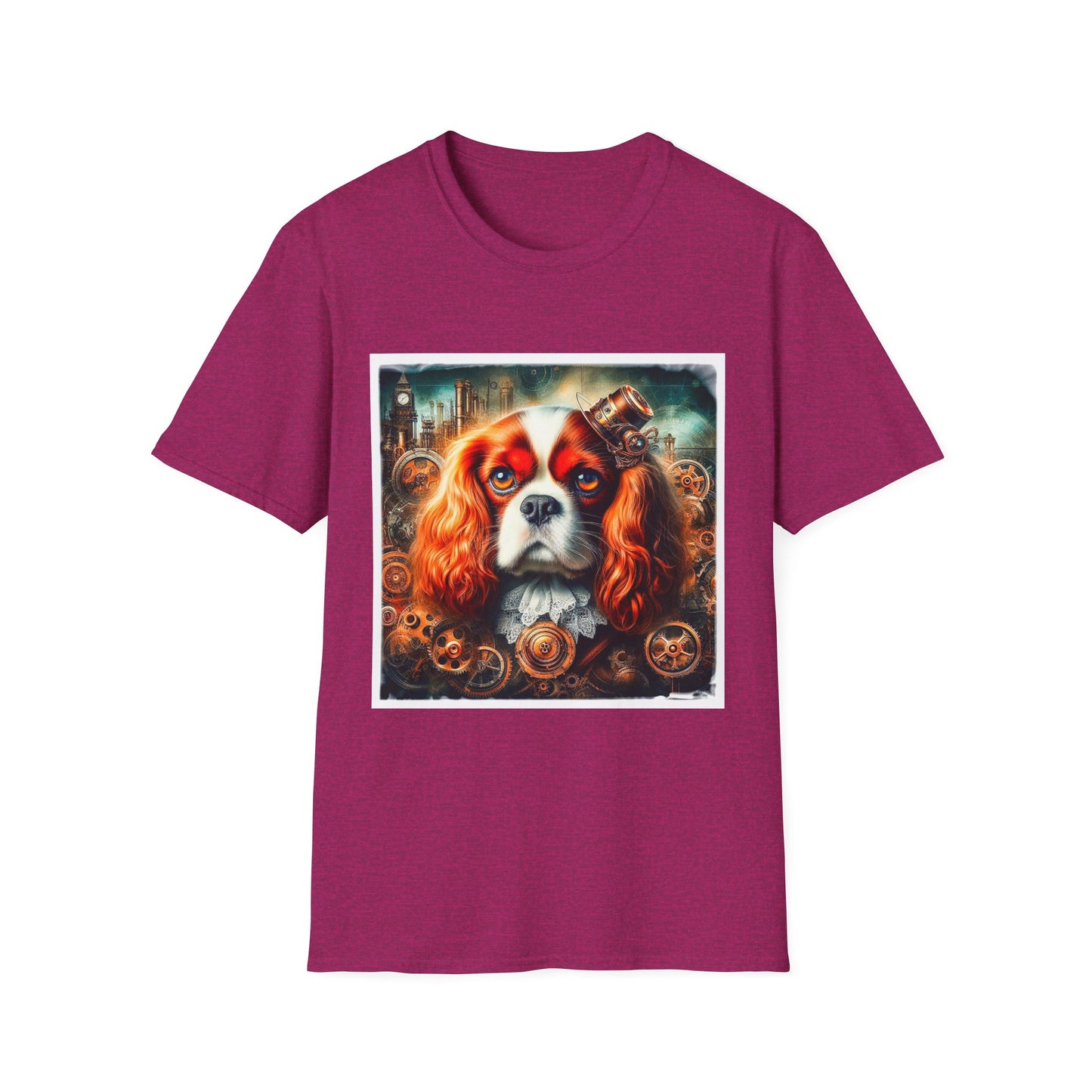 Cavalier King Charles Spaniel Steampunk Dog T-Shirt T-Shirt Printify S Antique Heliconia