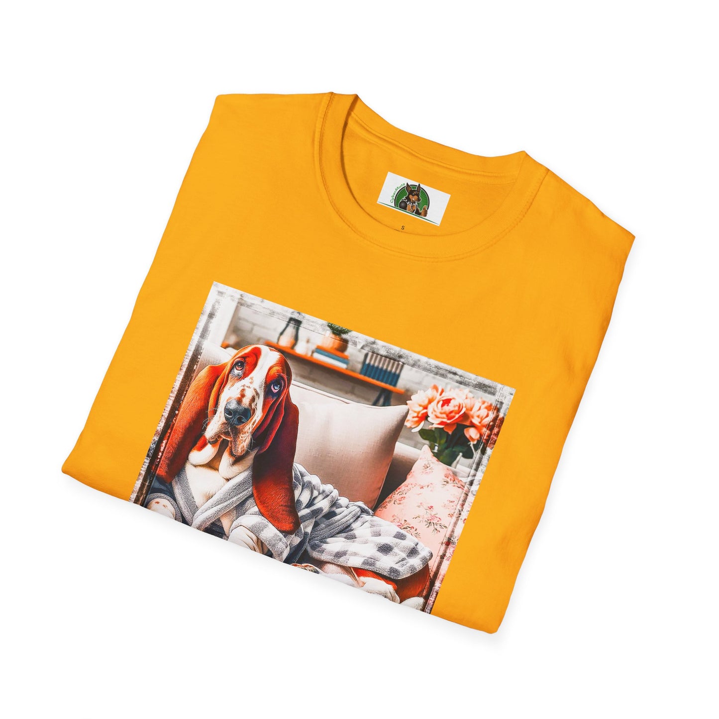 Basset Hound In PJ's Reading