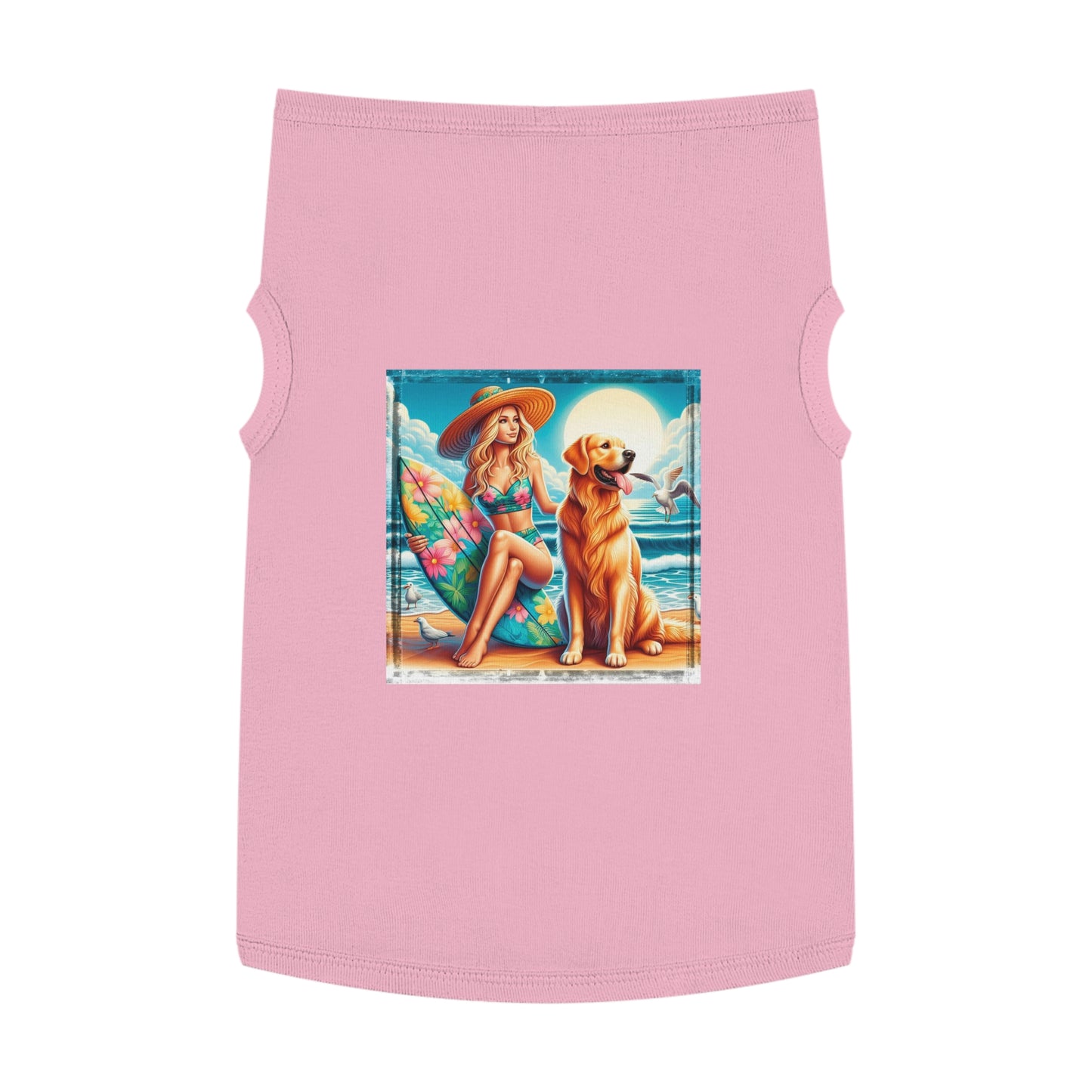 Golden Retriever pet tank top Pets Printify XL Pink 