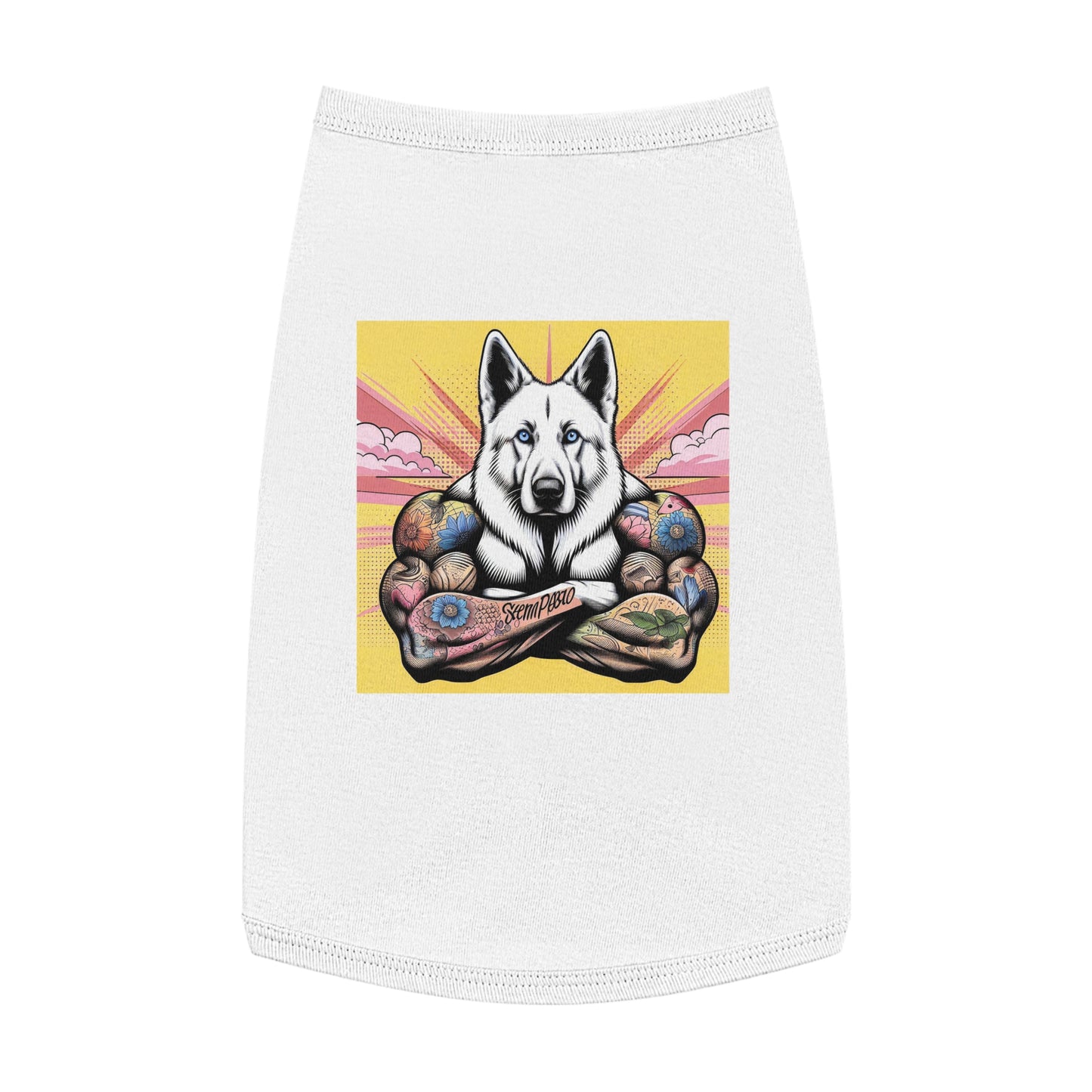 Pet Tank Top German Shepherd Pets Printify L White 