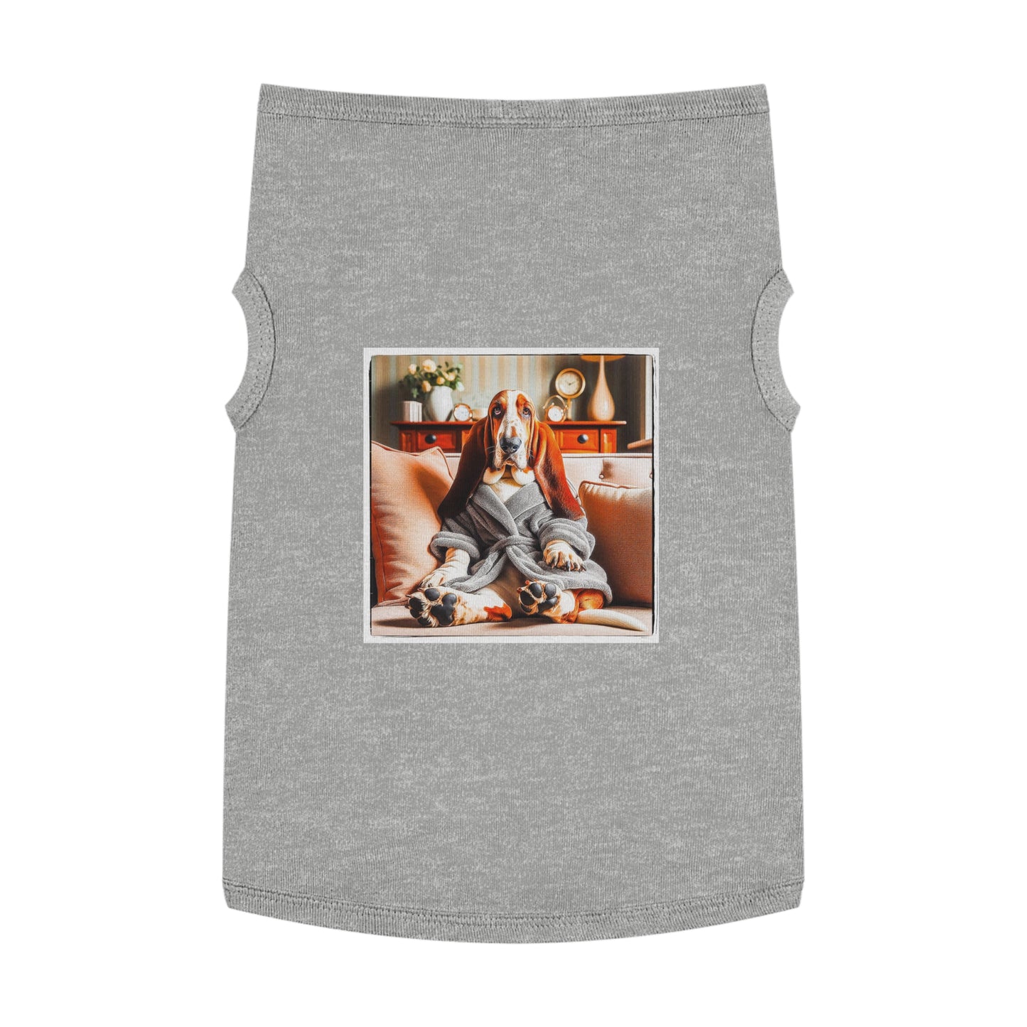 Pet Tank Top Basset Hound* Pets Printify XL Heather 