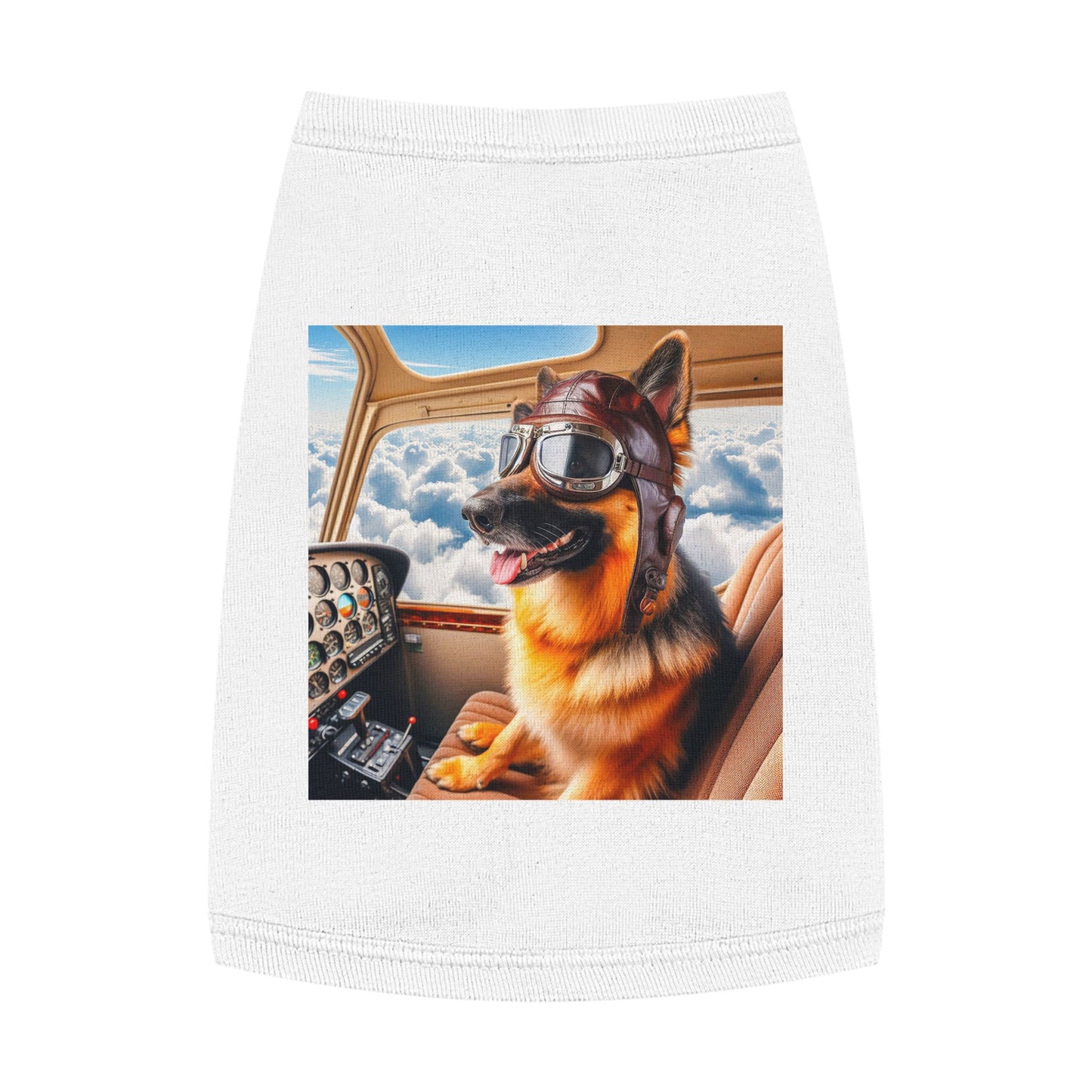 Pet Tank Top German Shepherd Pets Printify M White 