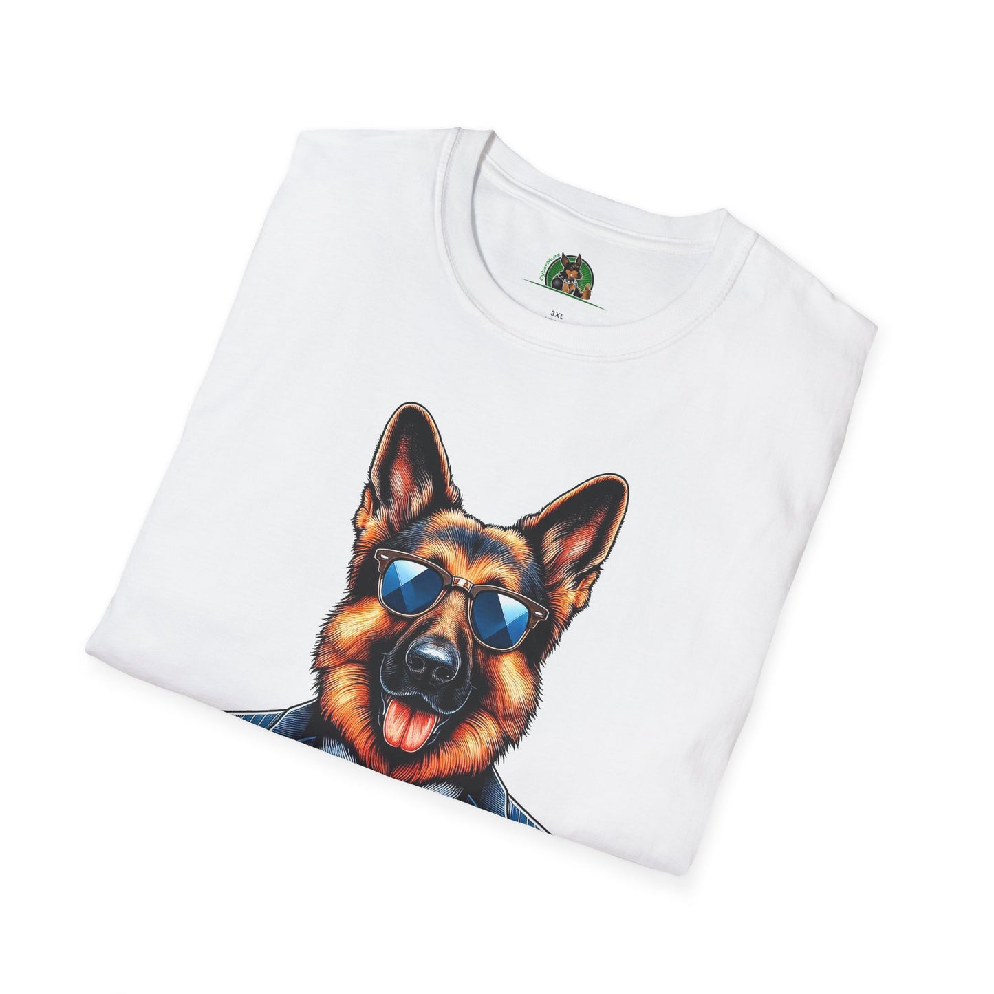 German Shepherd business suit shirt T-Shirt Printify
