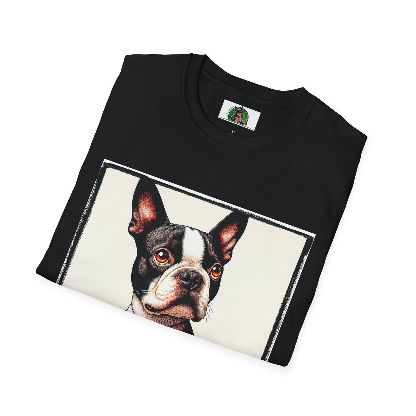 Boston Terrier Dog In Suit T-Shirt Printify   