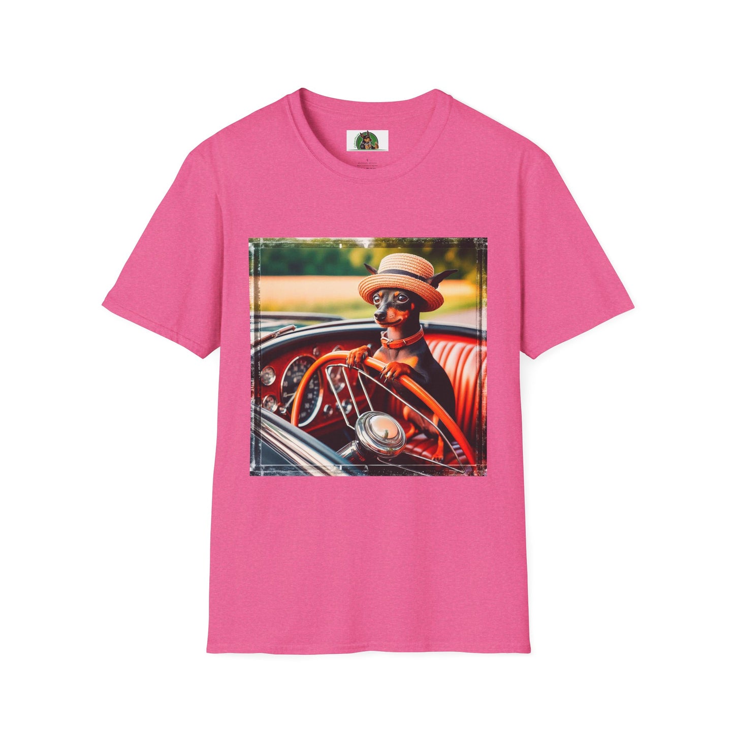 Wacky Min Pin T-Shirt T-Shirt Printify S Heather Heliconia 