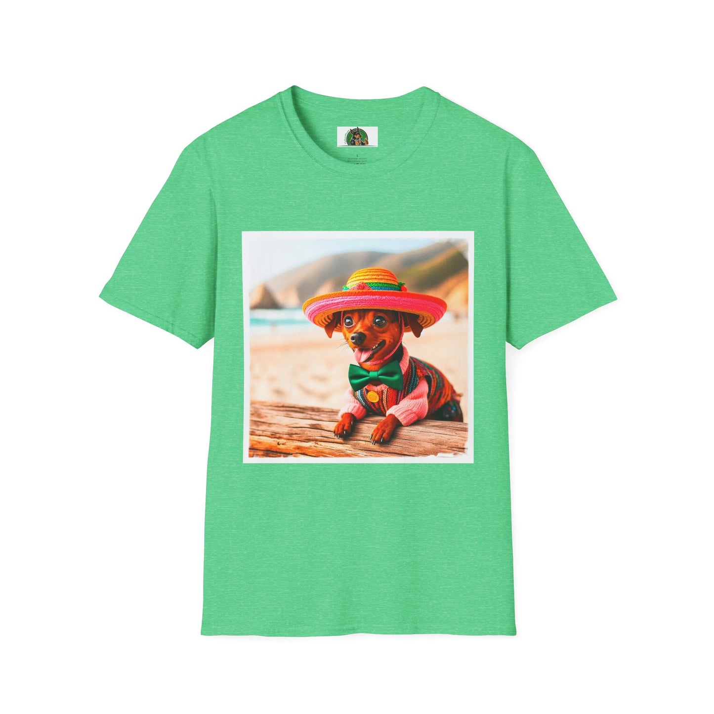 Min Pin T-Shirt T-Shirt Printify S Heather Irish Green 