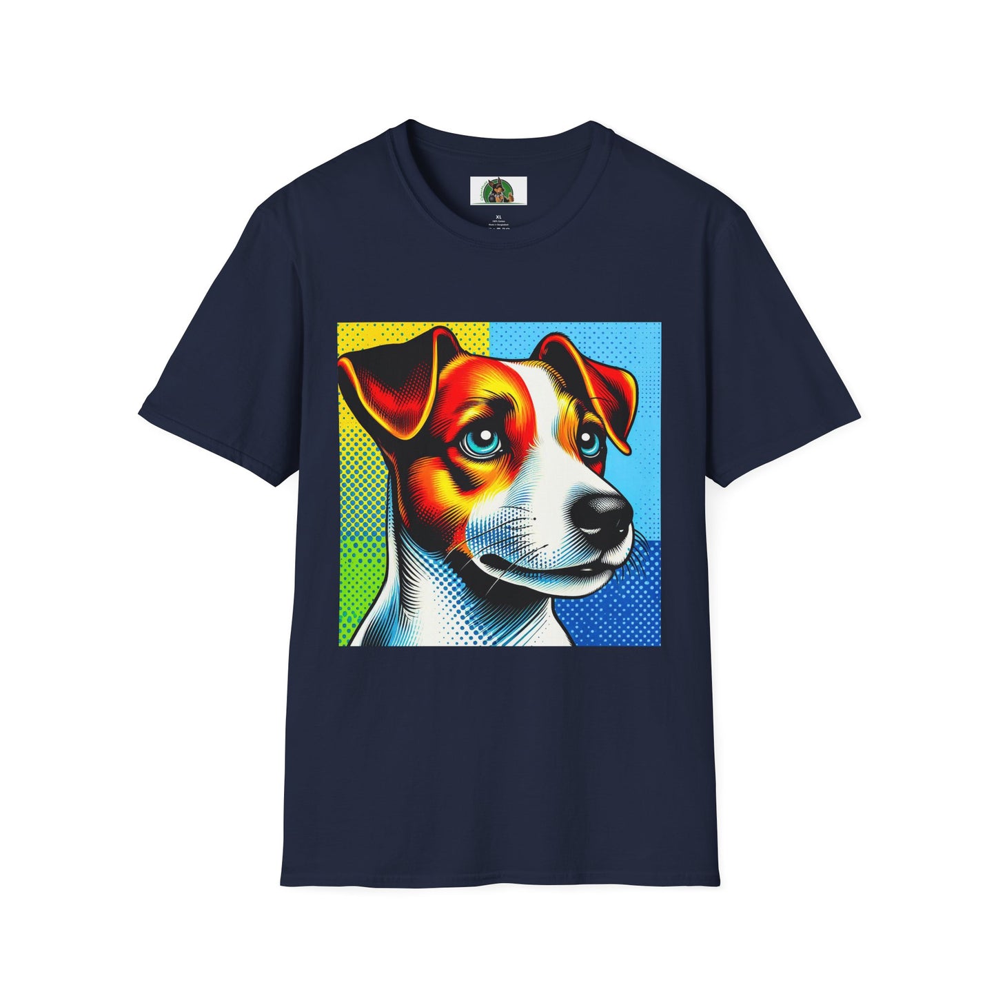Jack Russell Colorful Pop Art T-Shirt Printify S Navy