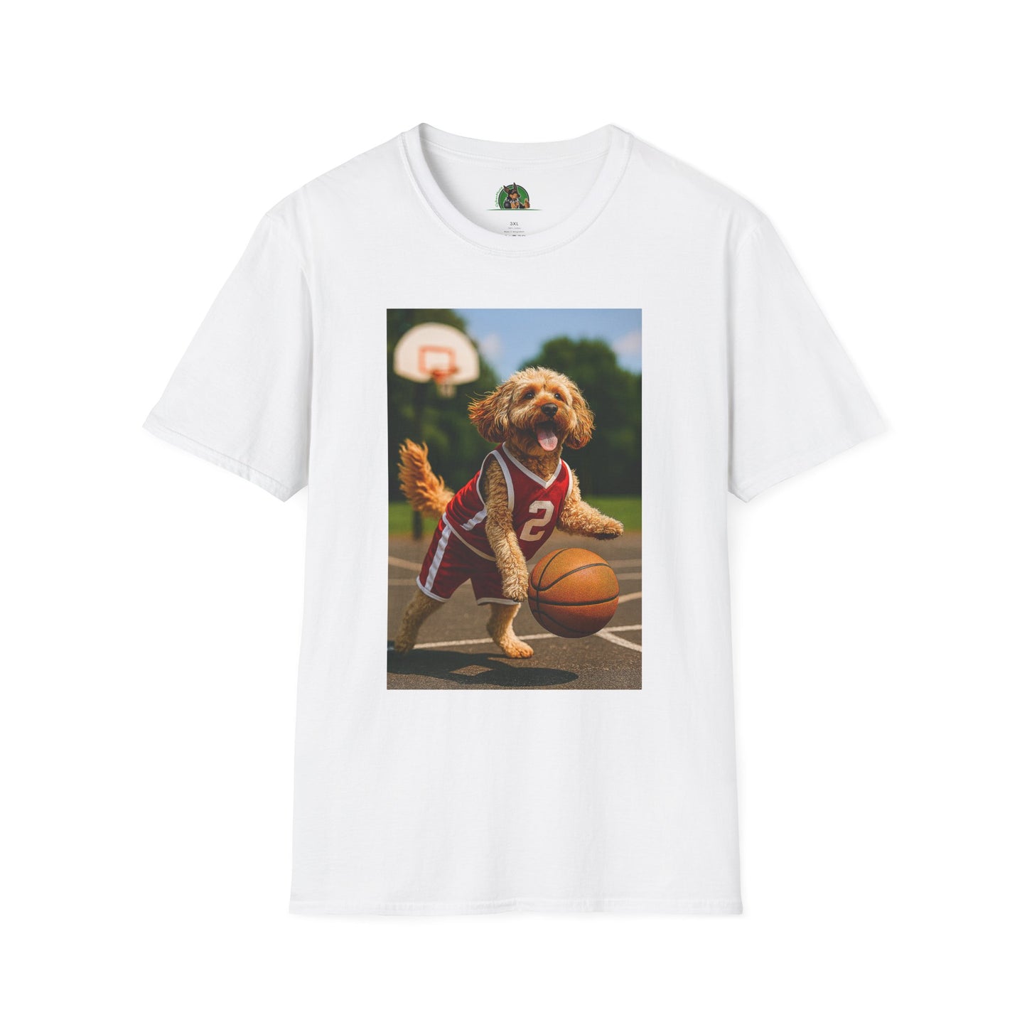 Sports Cockerpoo Basketball T-Shirt T-Shirt Printify White XS