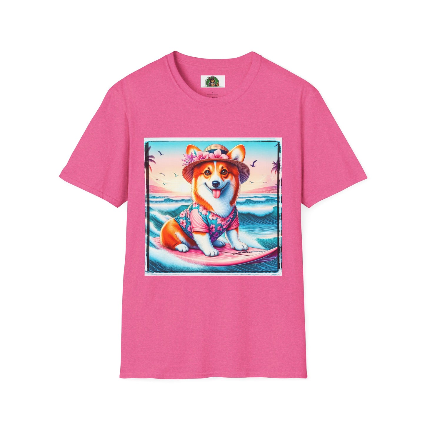 Pembroke Welsh Corgi T-Shirt Printify S Heather Heliconia