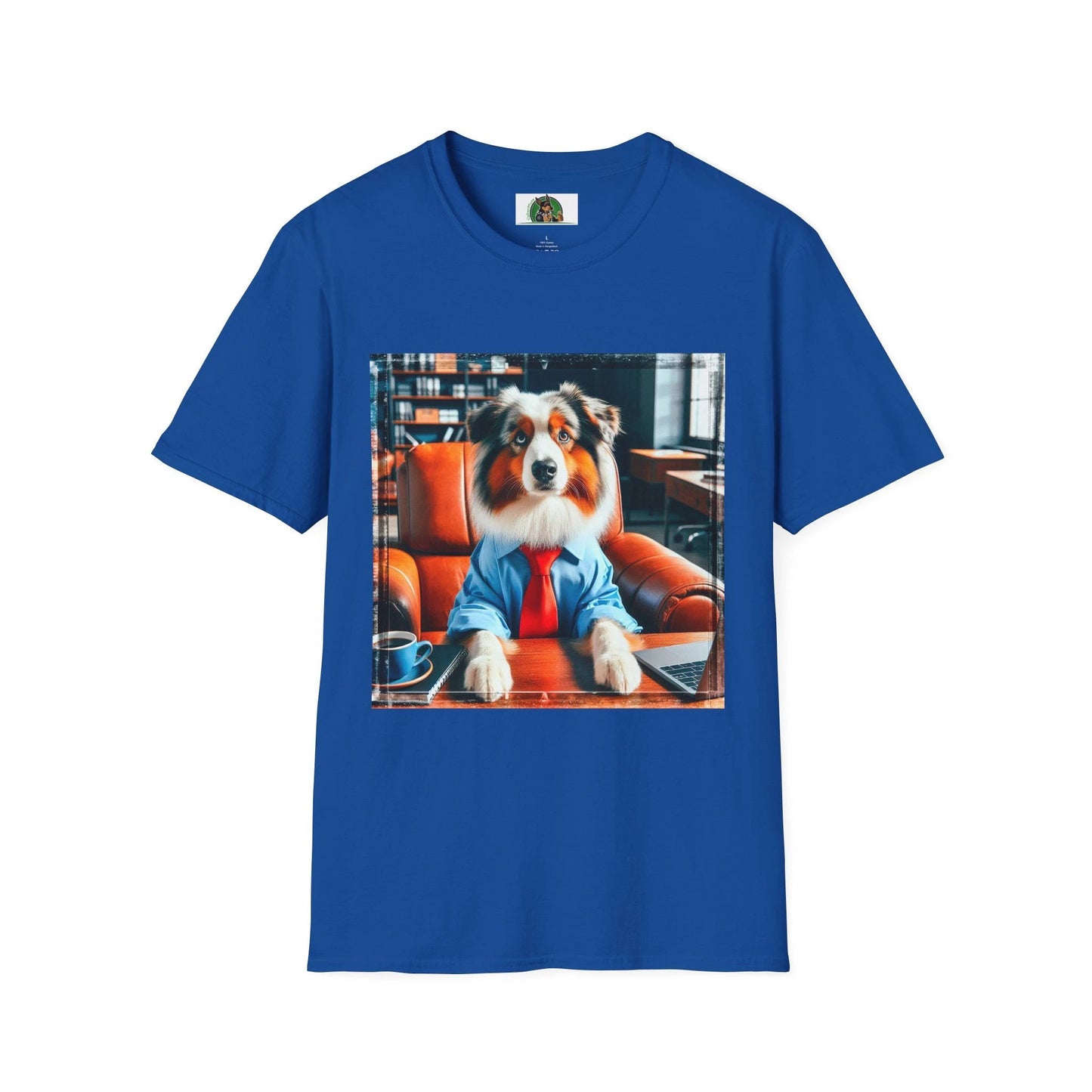 Australian Shepherd Boss Dog T-Shirt Printify XS Royal