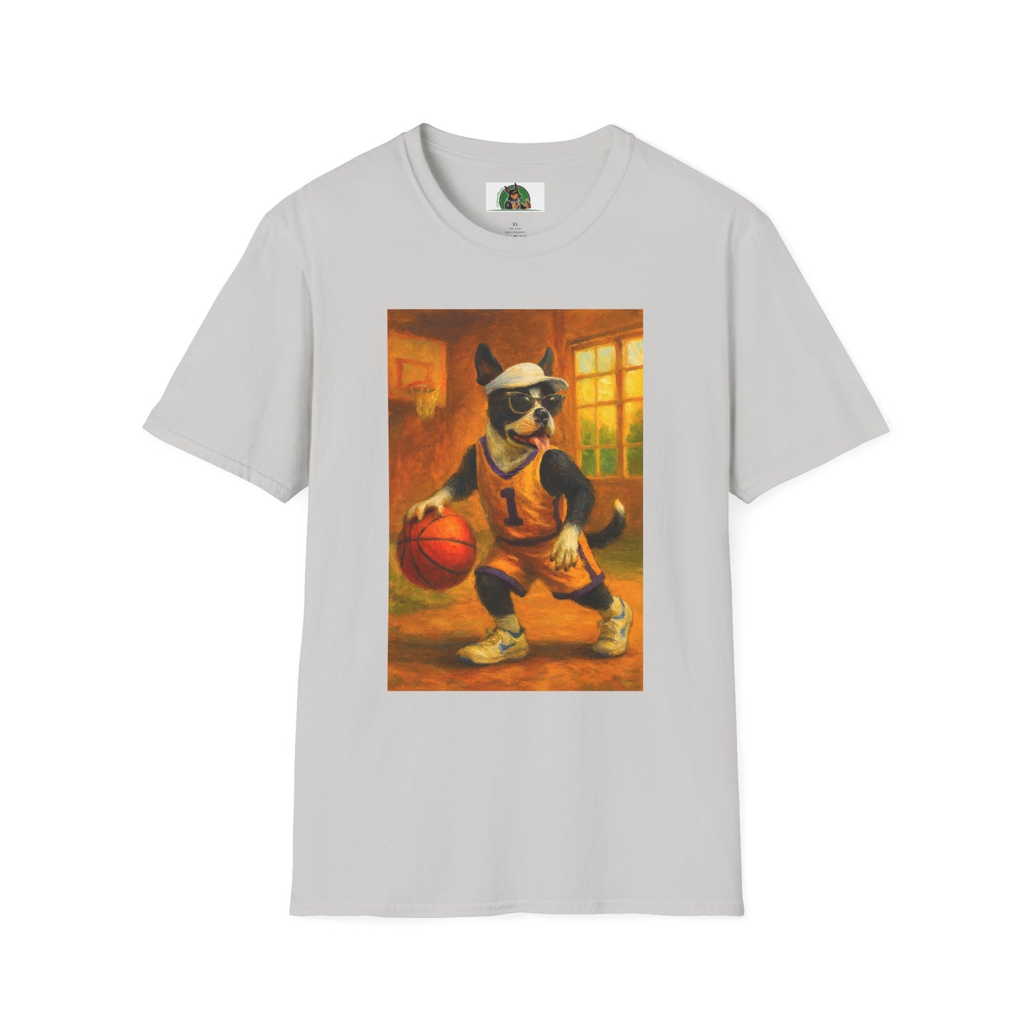 Sports Beagle Basketball T-Shirt T-Shirt Printify Ice Grey S
