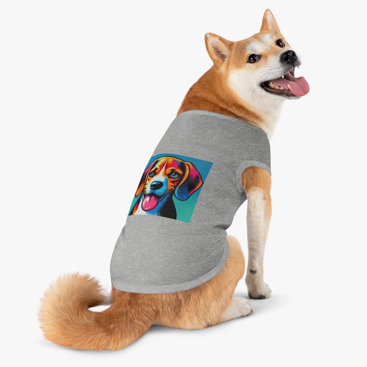 Pet Tank Top Beagle Colorful Dog Pets Printify   