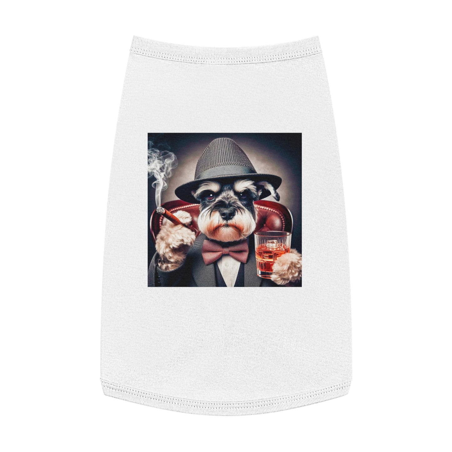 Pet Tank Top Miniature Schnauzer Pets Printify L White 