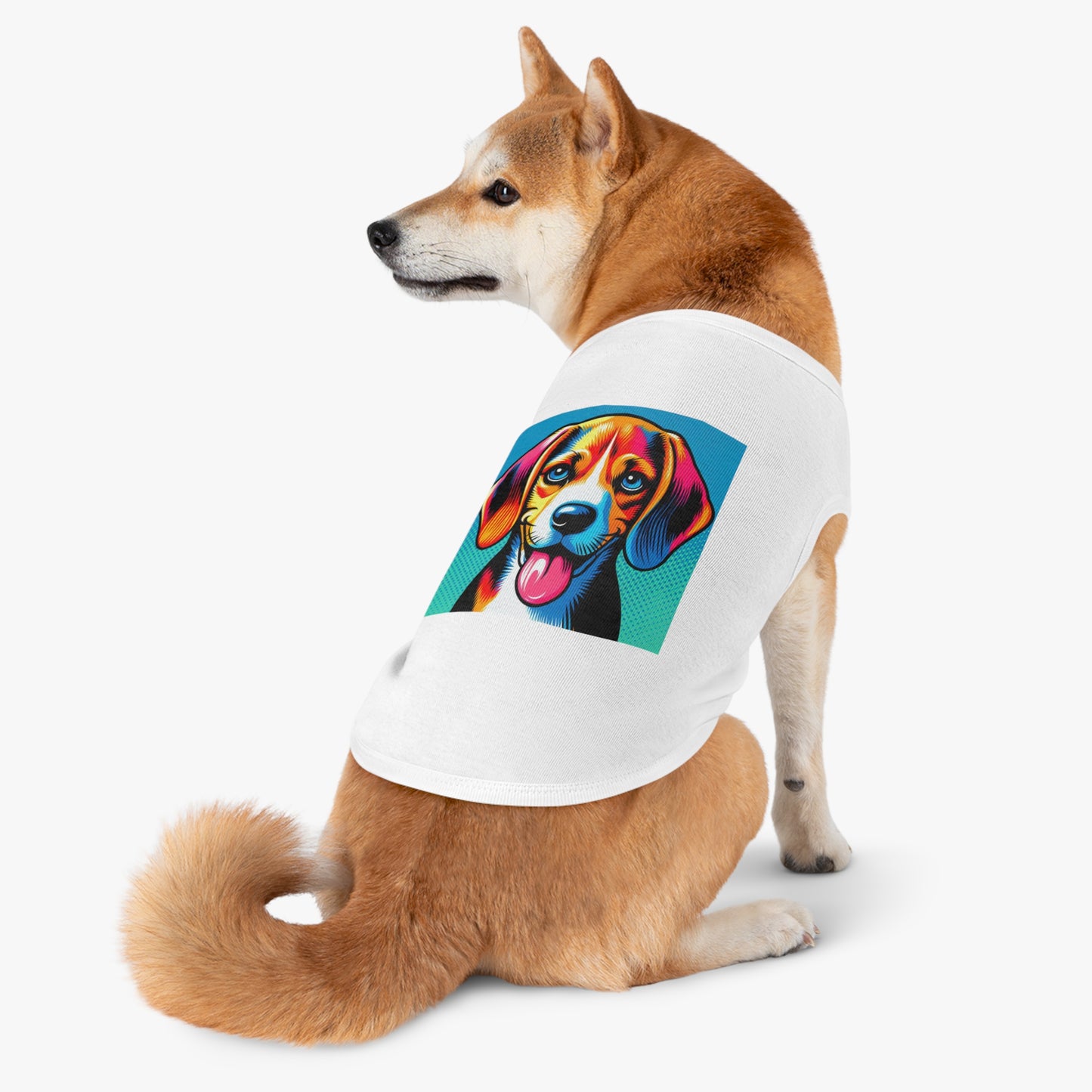 Pet Tank Top Beagle Colorful Dog Pets Printify   