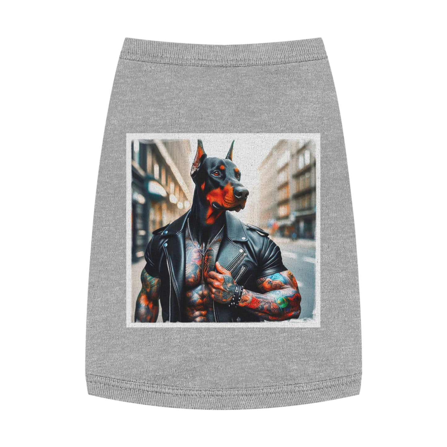 Pet Tank Top Doberman Pets Printify M Heather