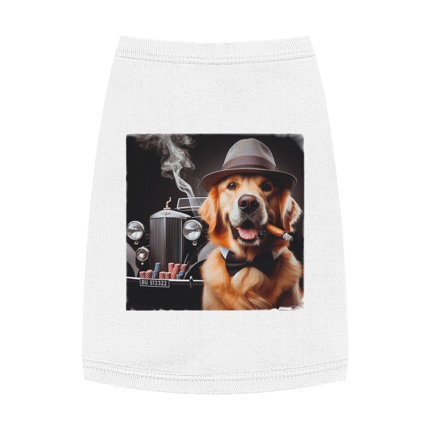 Golden Retriever pet tank top Pets Printify M White 