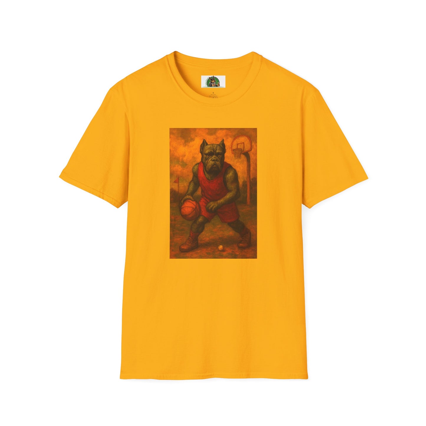 Cane Corso Sports Basketball T-Shirt T-Shirt Printify Gold S