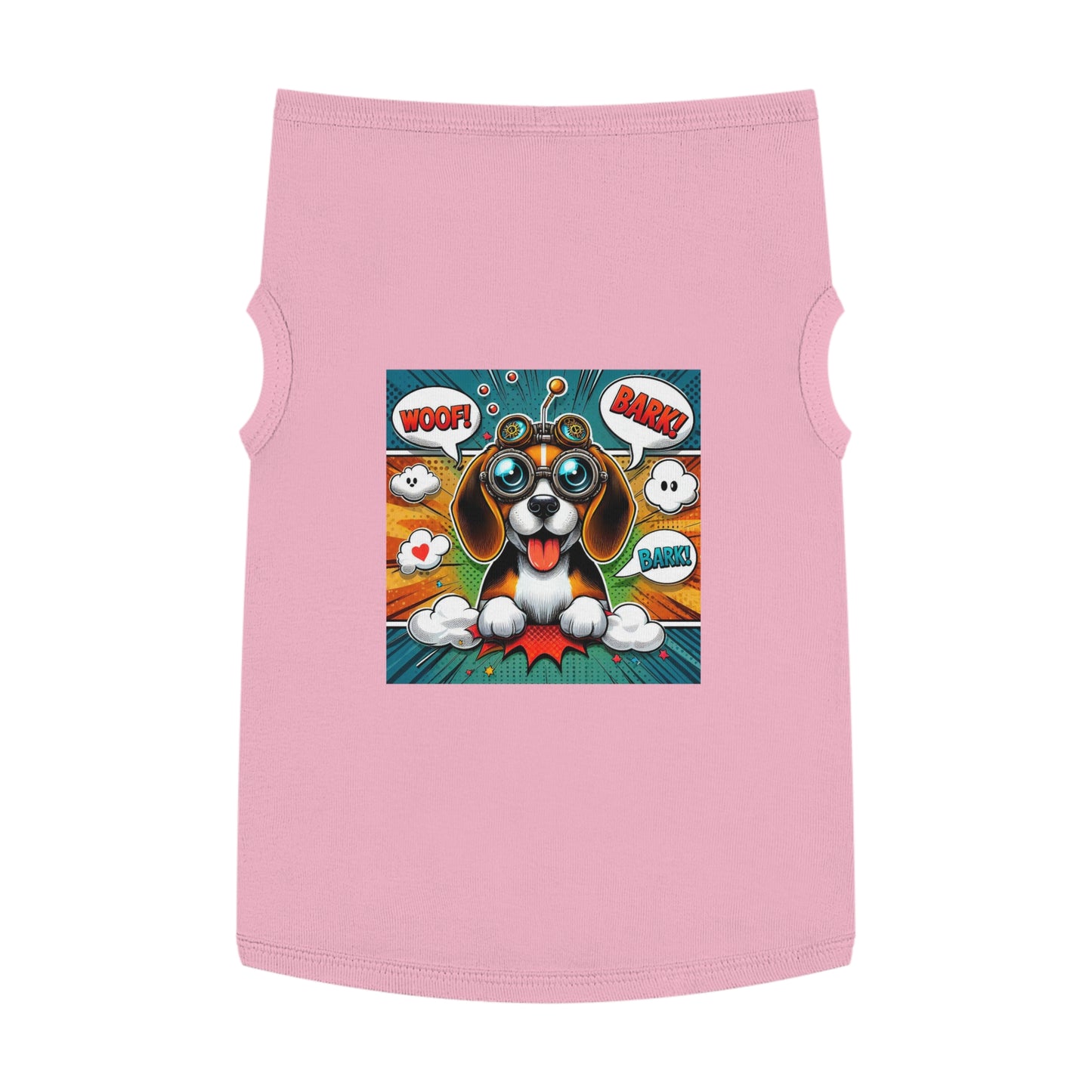 Pet Tank Top Wacky Beagle Cartoon Steampunk Dog Pets Printify XL Pink 