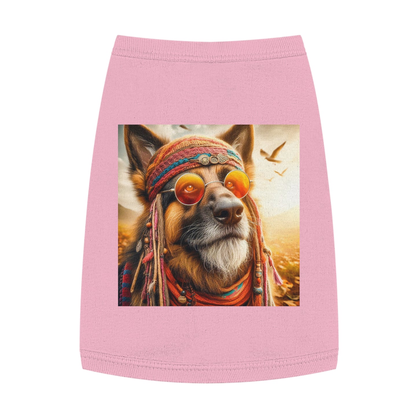 Pet Tank Top German Shepherd Pets Printify M Pink 