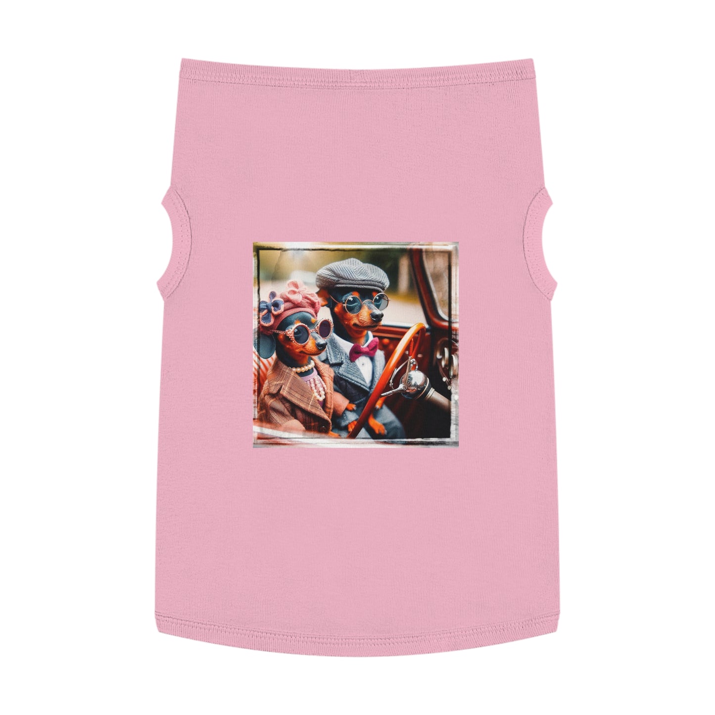 Wacky Dog Tank Top - Min Pin Tank Tops Pets Printify XL Pink 