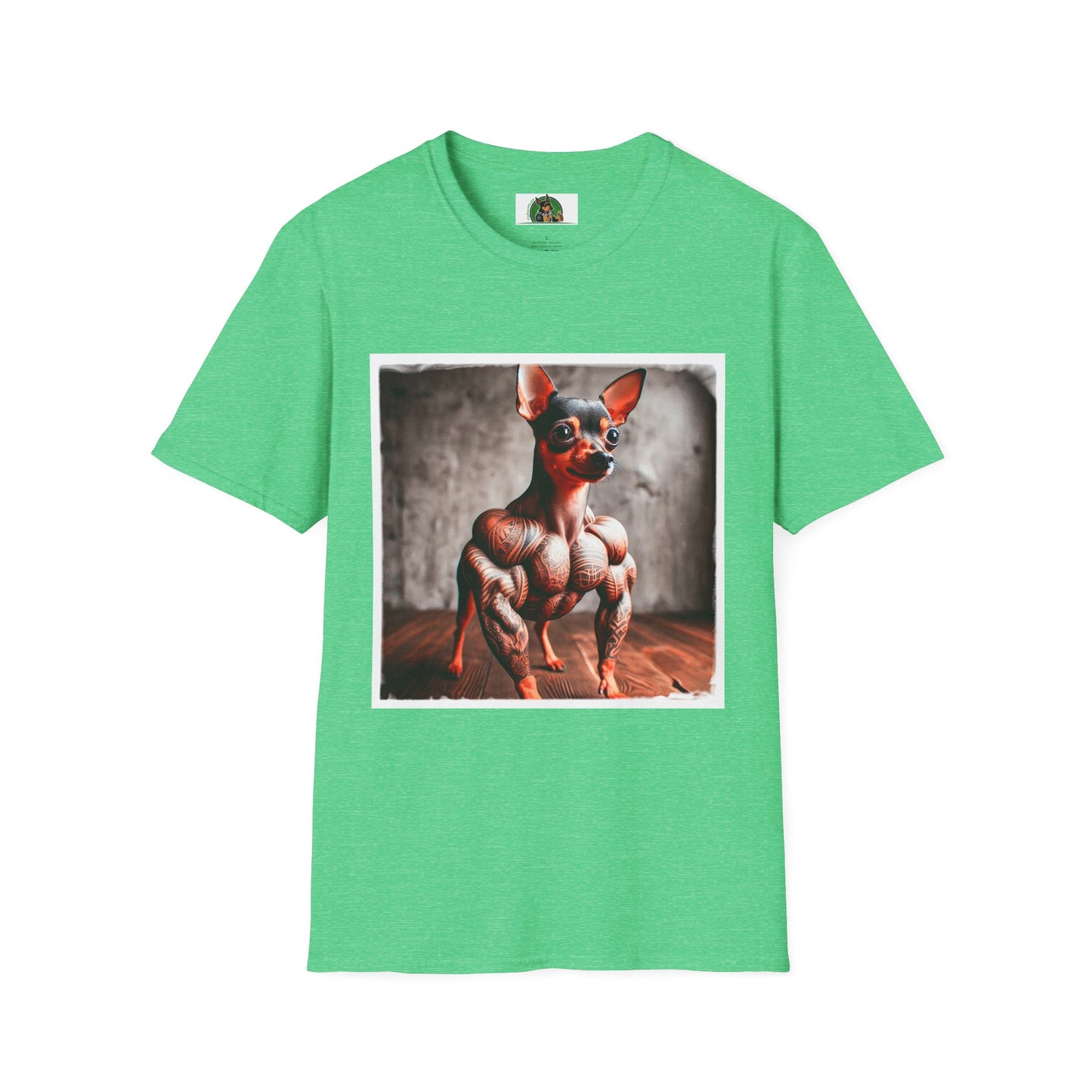 Min Pin T-Shirt T-Shirt Printify S Heather Irish Green 