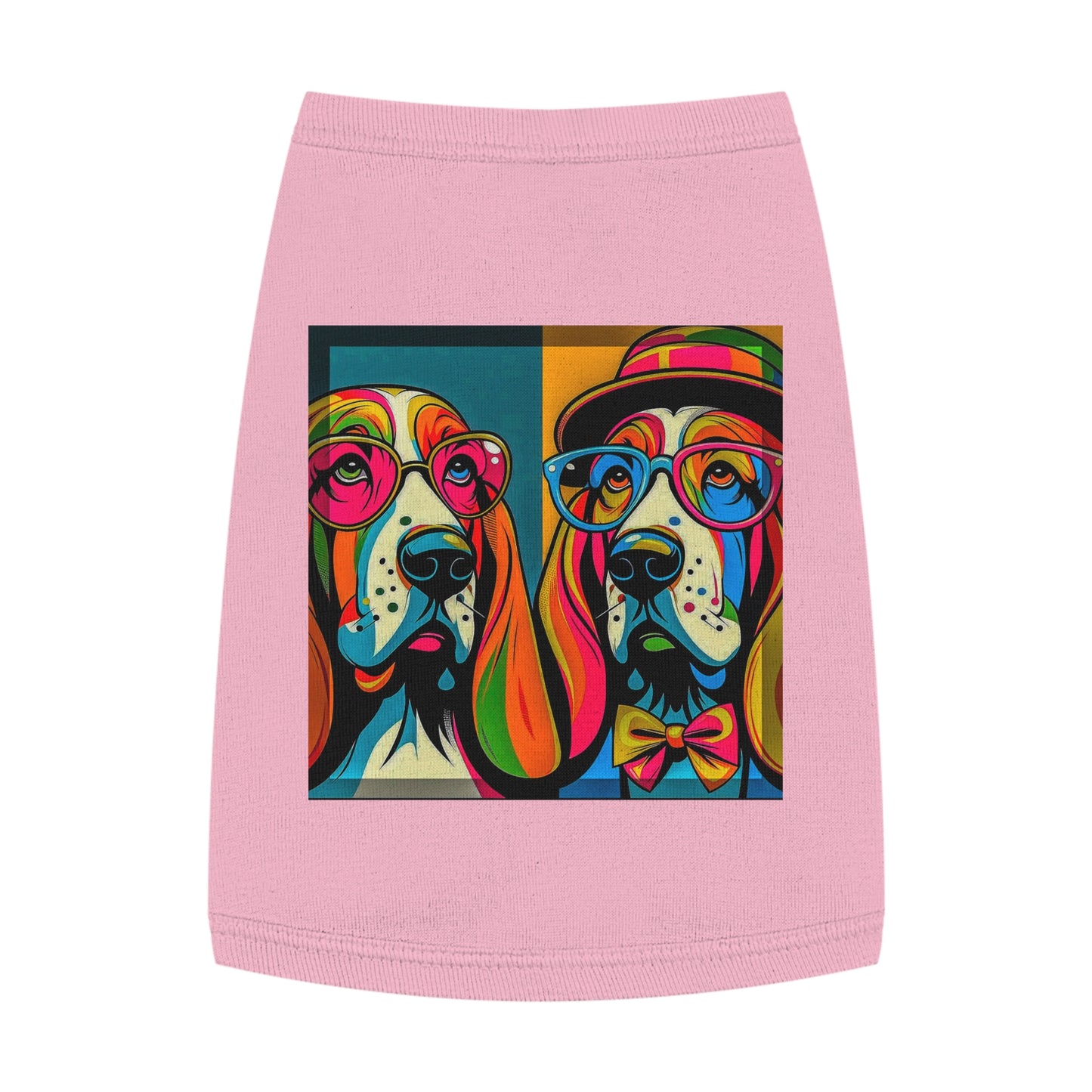 Pet Tank Top Basset Hound Pets Printify M Pink