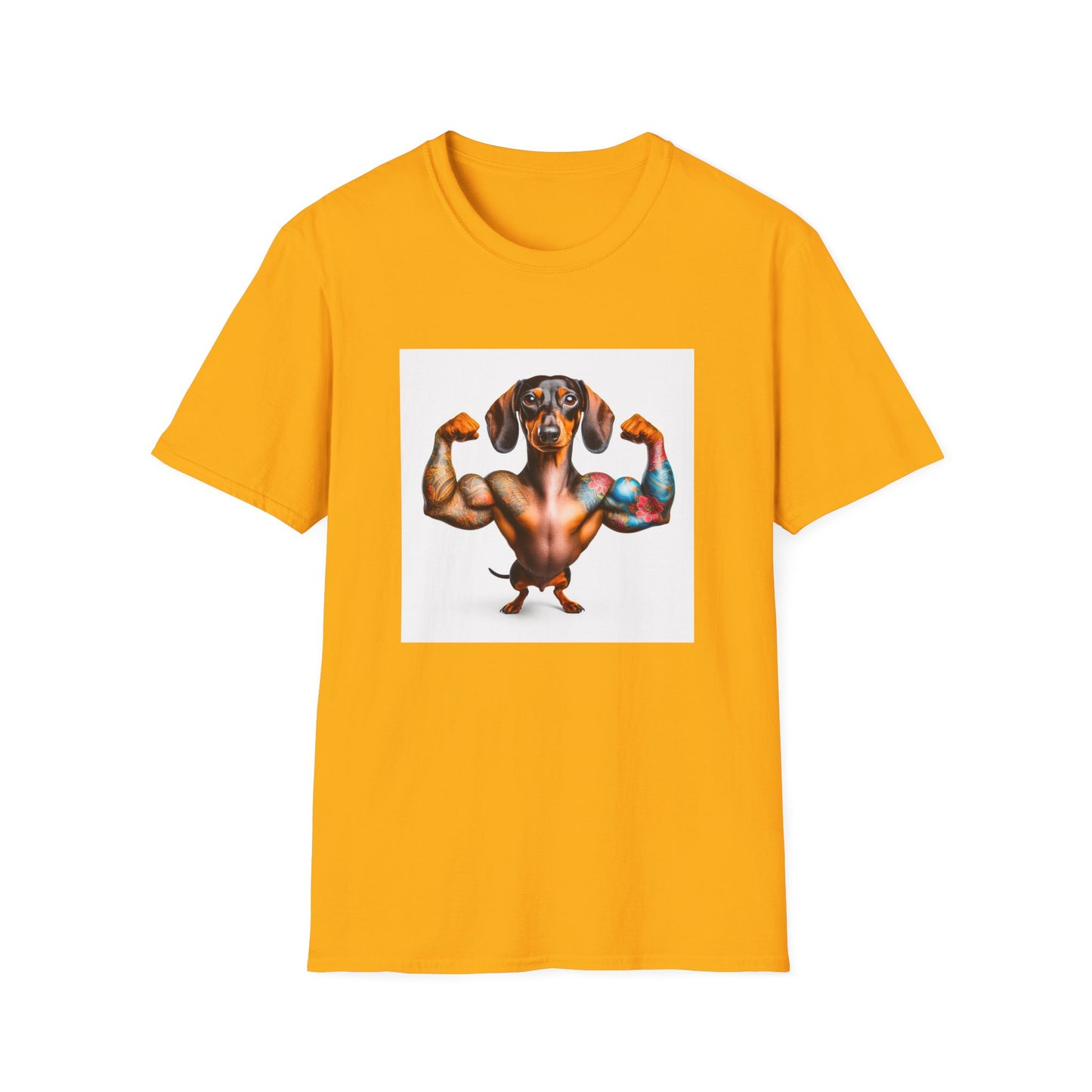 Dachshund T-Shirt Printify S Gold 