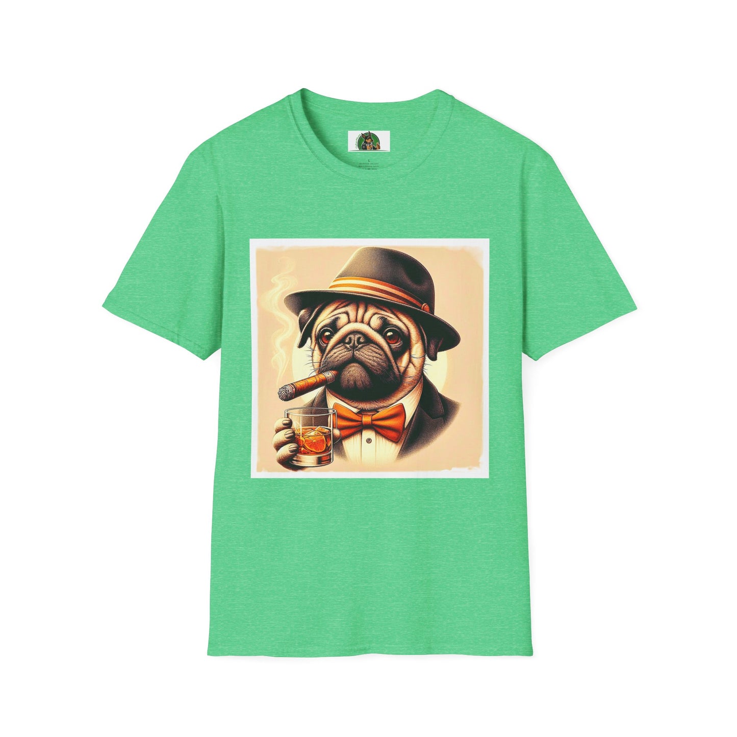 Pugs T-Shirt Printify S Heather Irish Green 