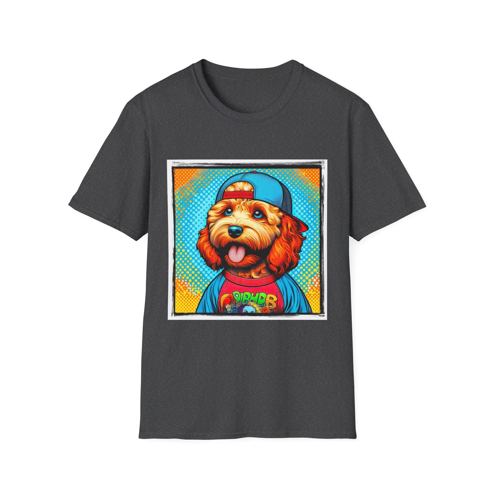 CockerPoo happy smiling t shirt T-Shirt Printify XS Dark Heather