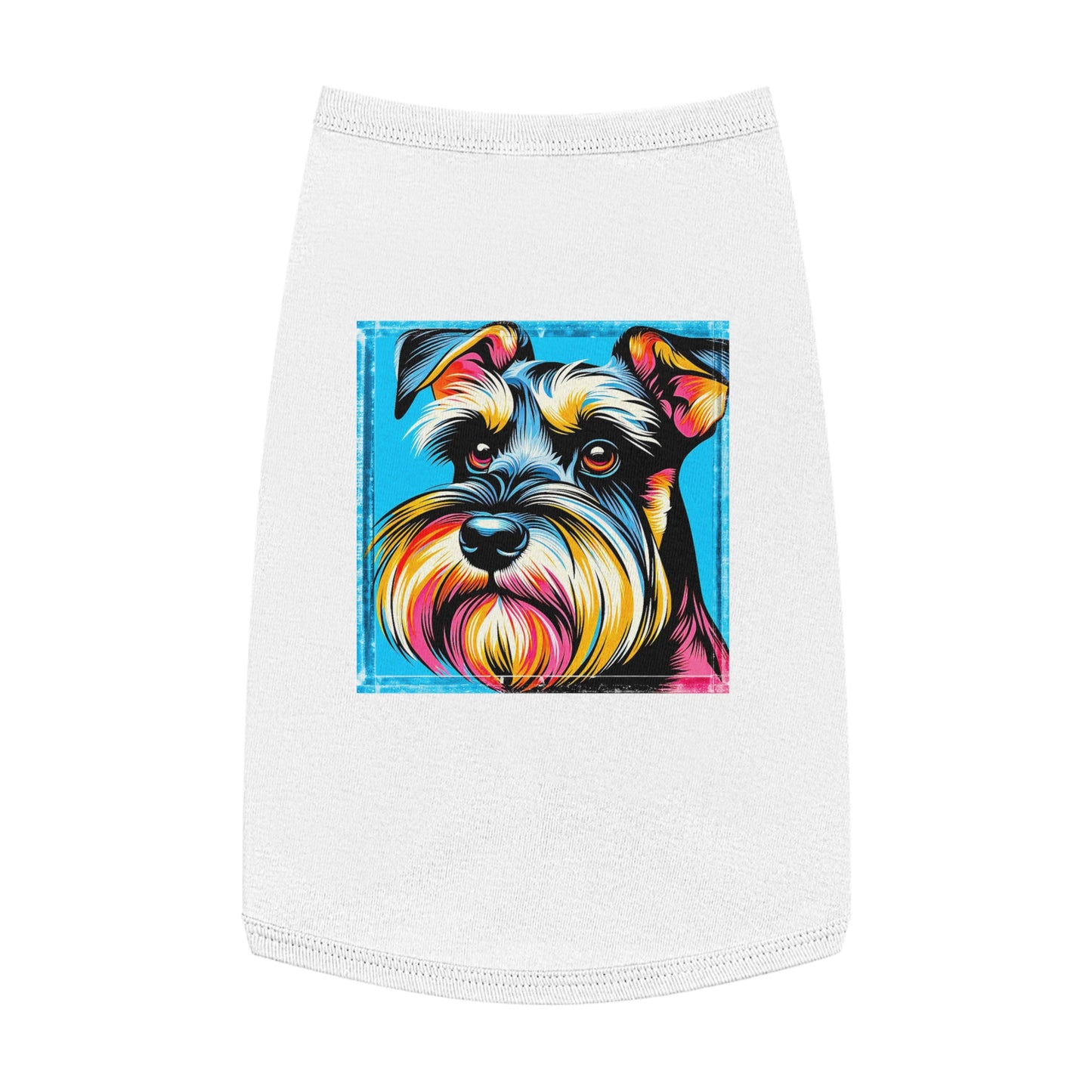 Pet Tank Top Miniature Schnauzer Pets Printify L White 