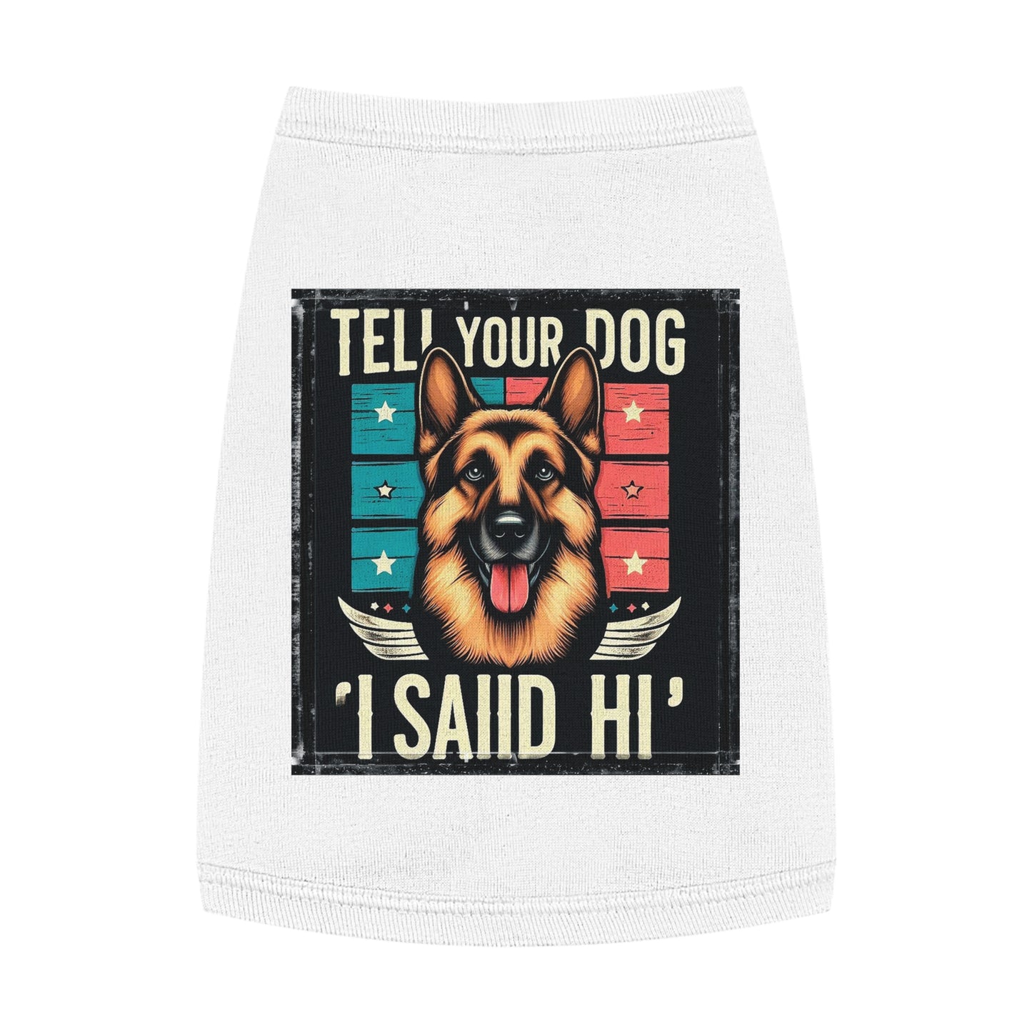 Pet Tank Top German Shepherd Pets Printify M White 