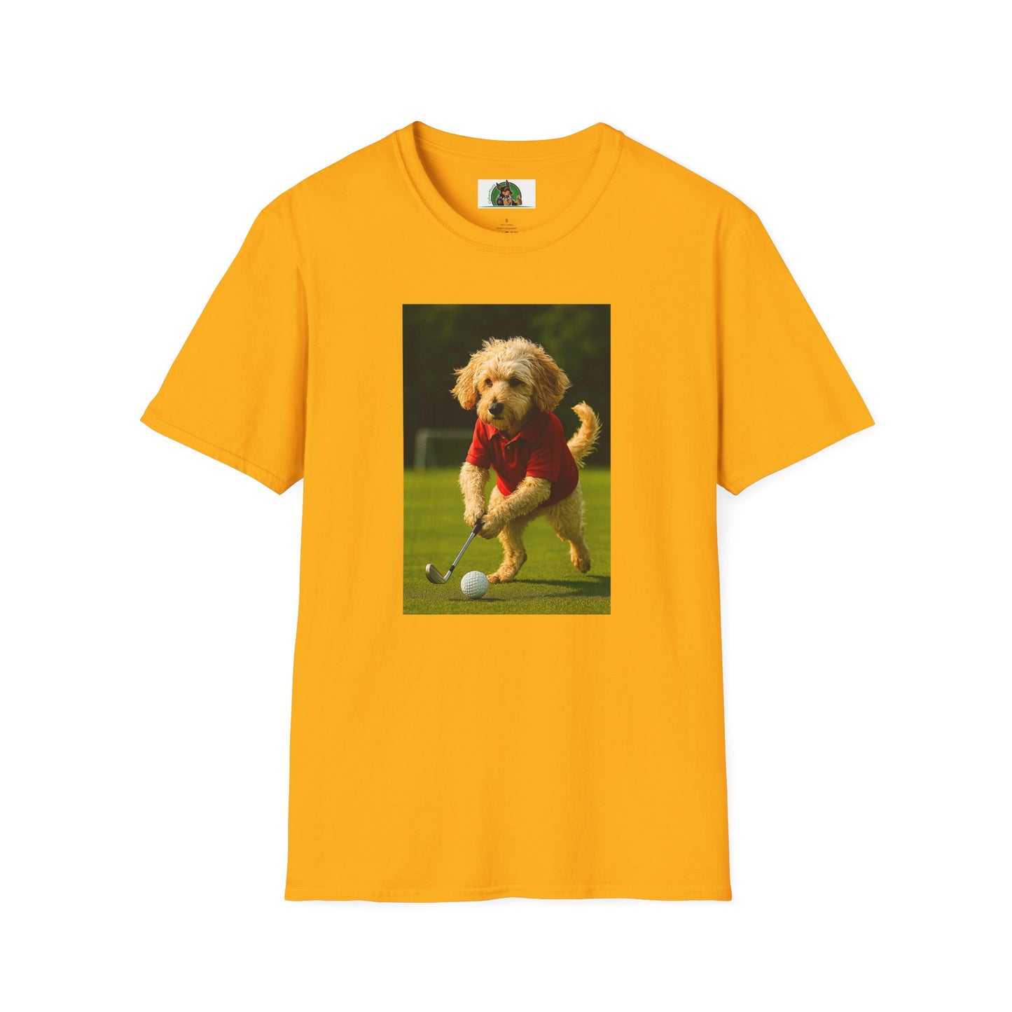 Sports Cockerpoo Golf T-Shirt T-Shirt Printify Gold S