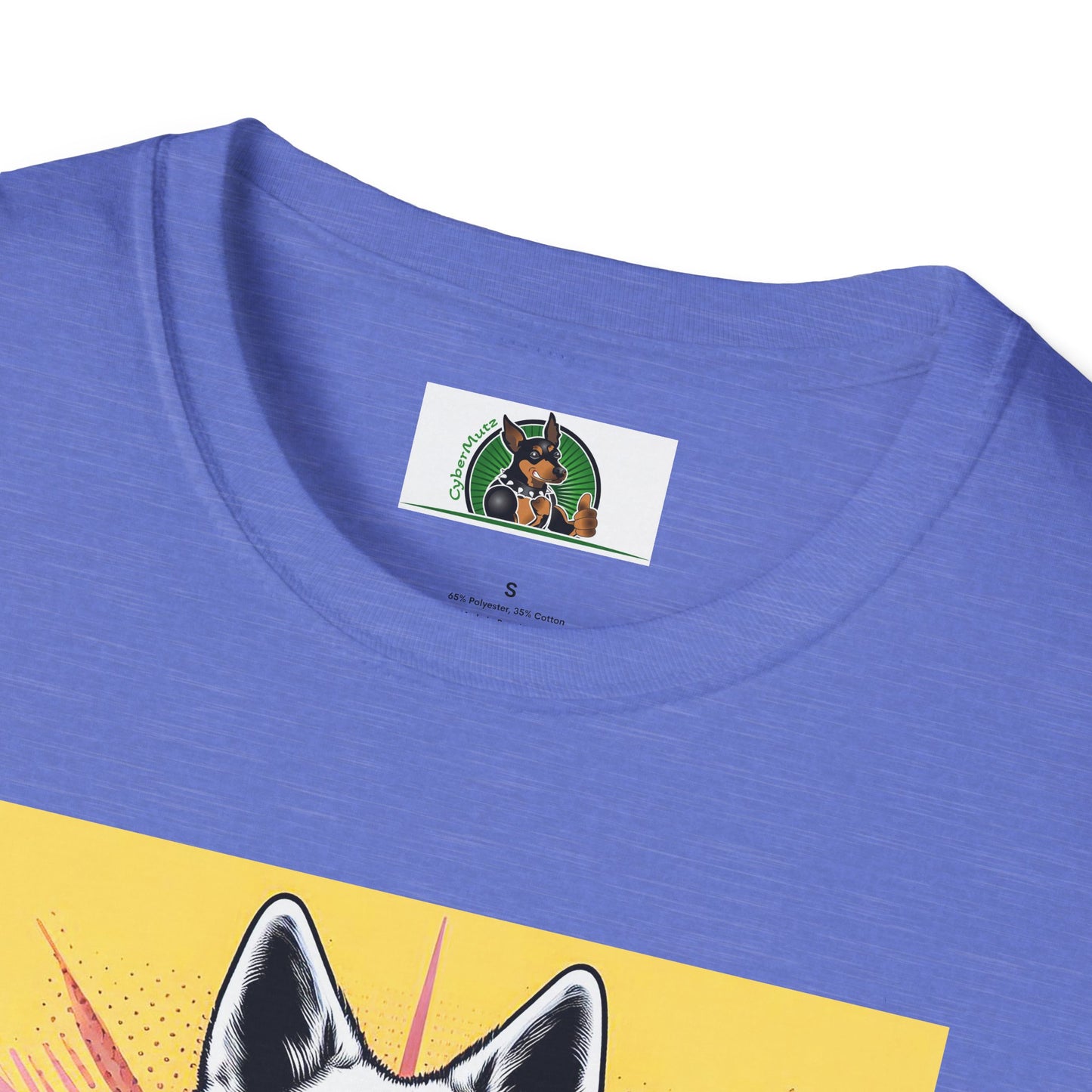 German Shepherd arms and flexing shirt