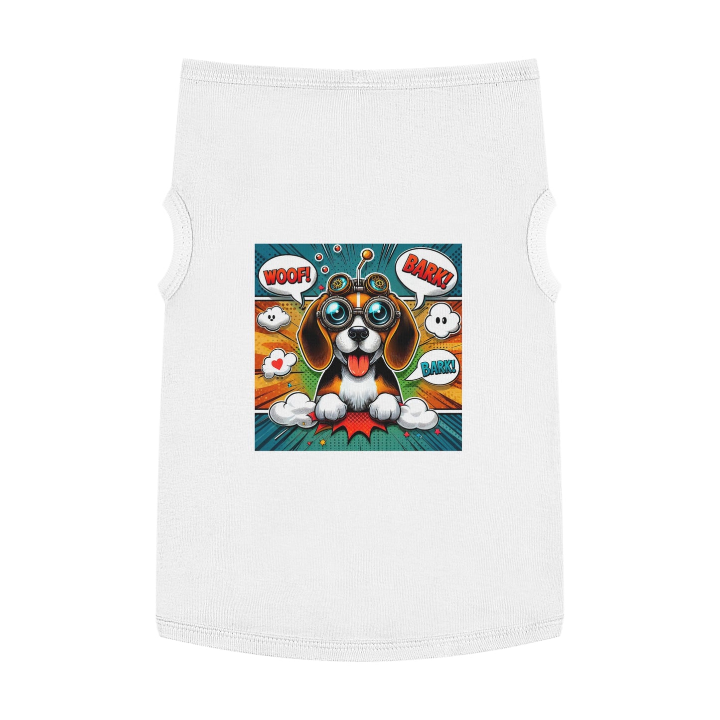 Pet Tank Top Wacky Beagle Cartoon Steampunk Dog Pets Printify   