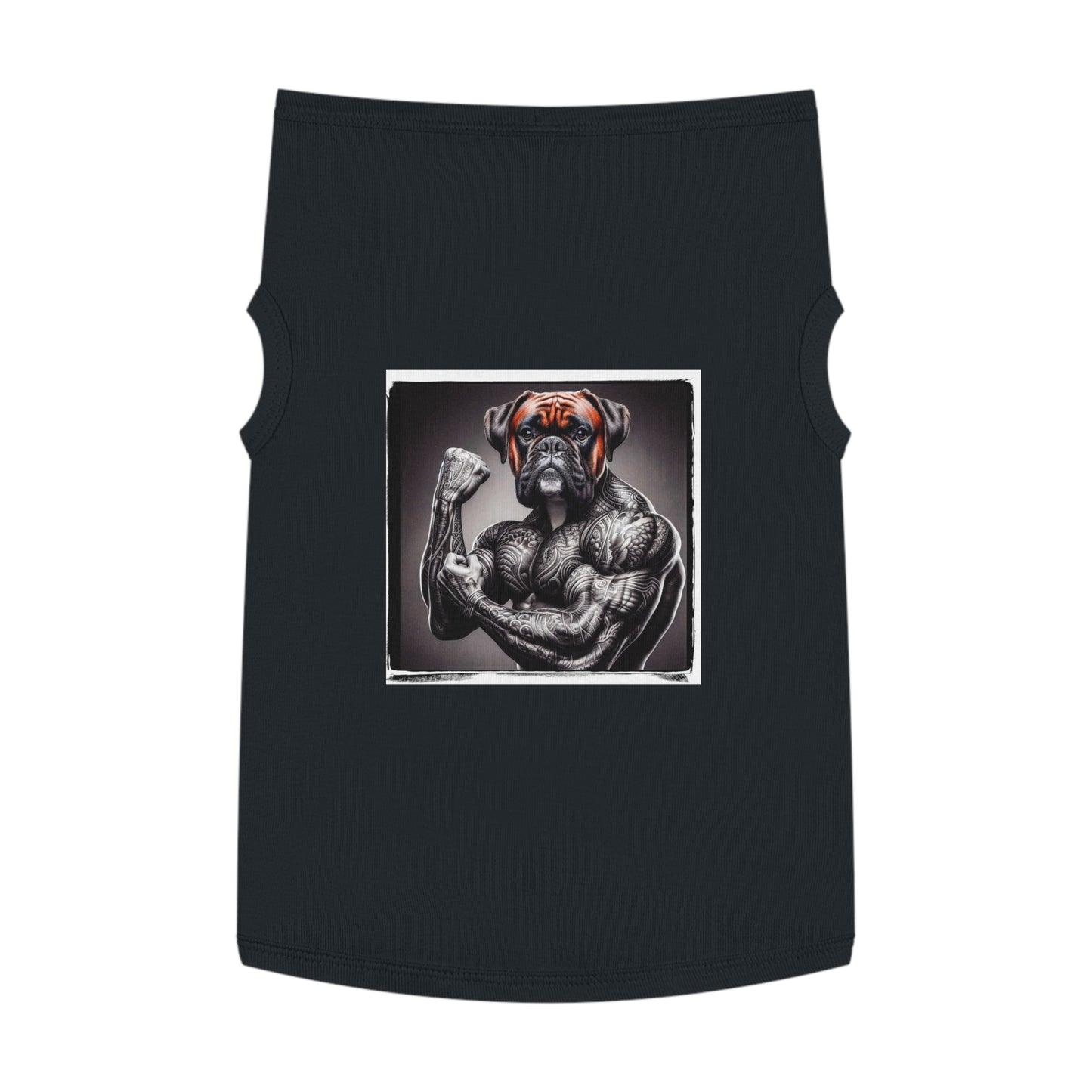 Pet Tank Top Boxer Pets Printify XL Black 