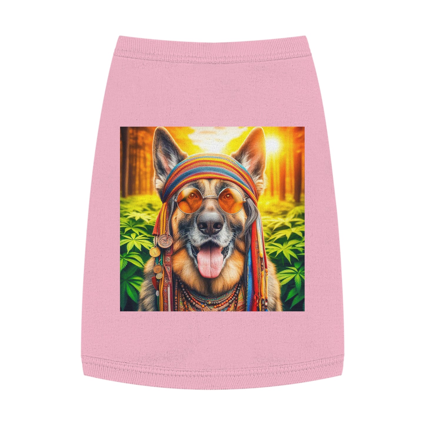 Pet Tank Top German Shepherd Pets Printify M Pink 